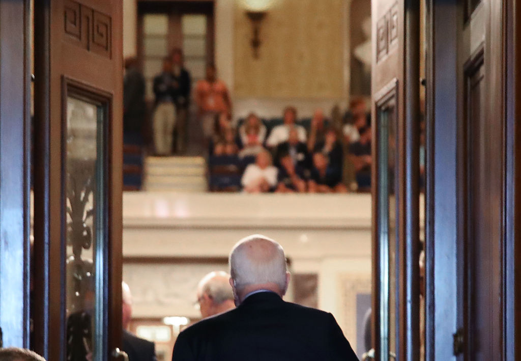Sen. John McCain (R-AZ) Back On Capitol Hill For Health Care Vote, After Cancer Diagnosis Last Week