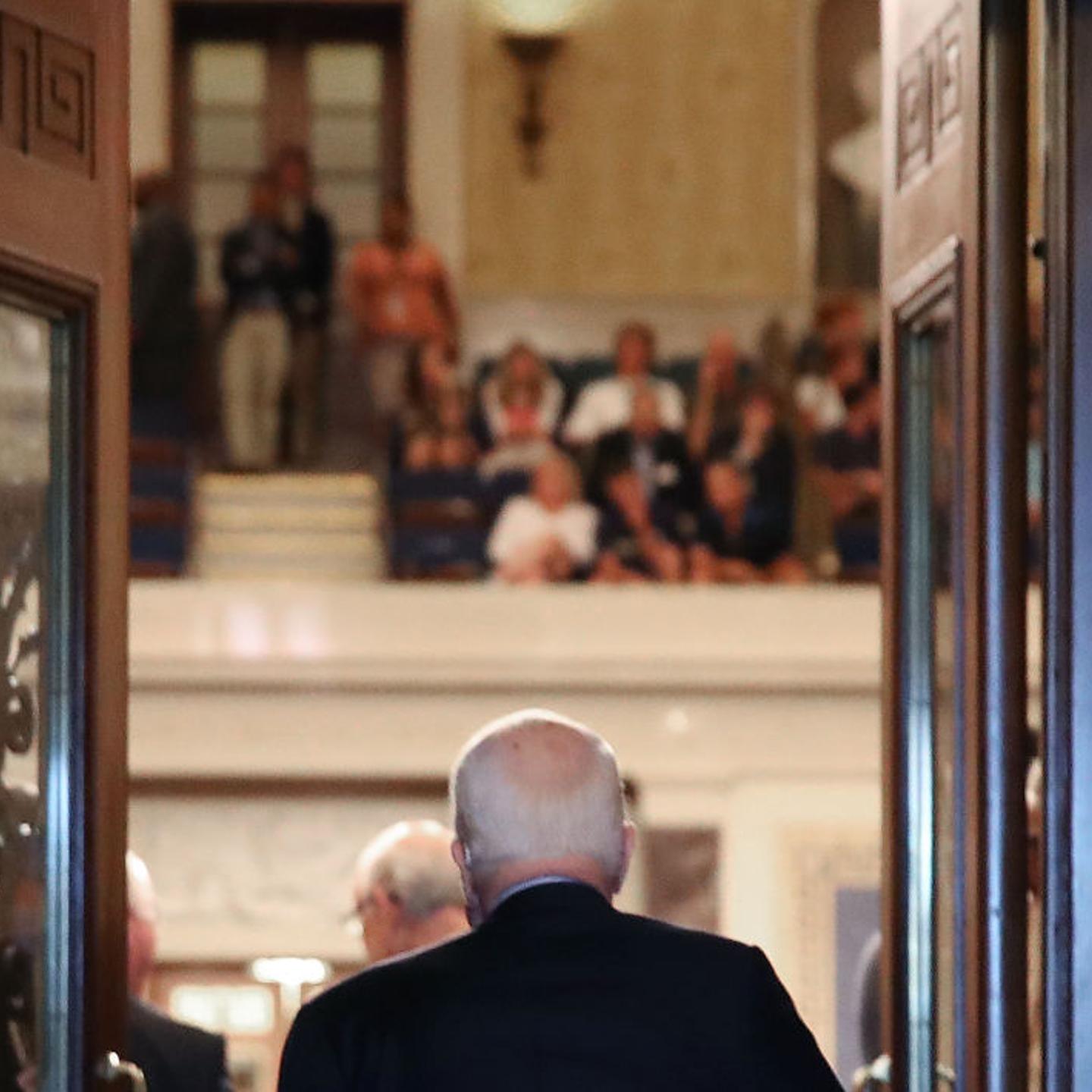 Sen. John McCain (R-AZ) Back On Capitol Hill For Health Care Vote, After Cancer Diagnosis Last Week