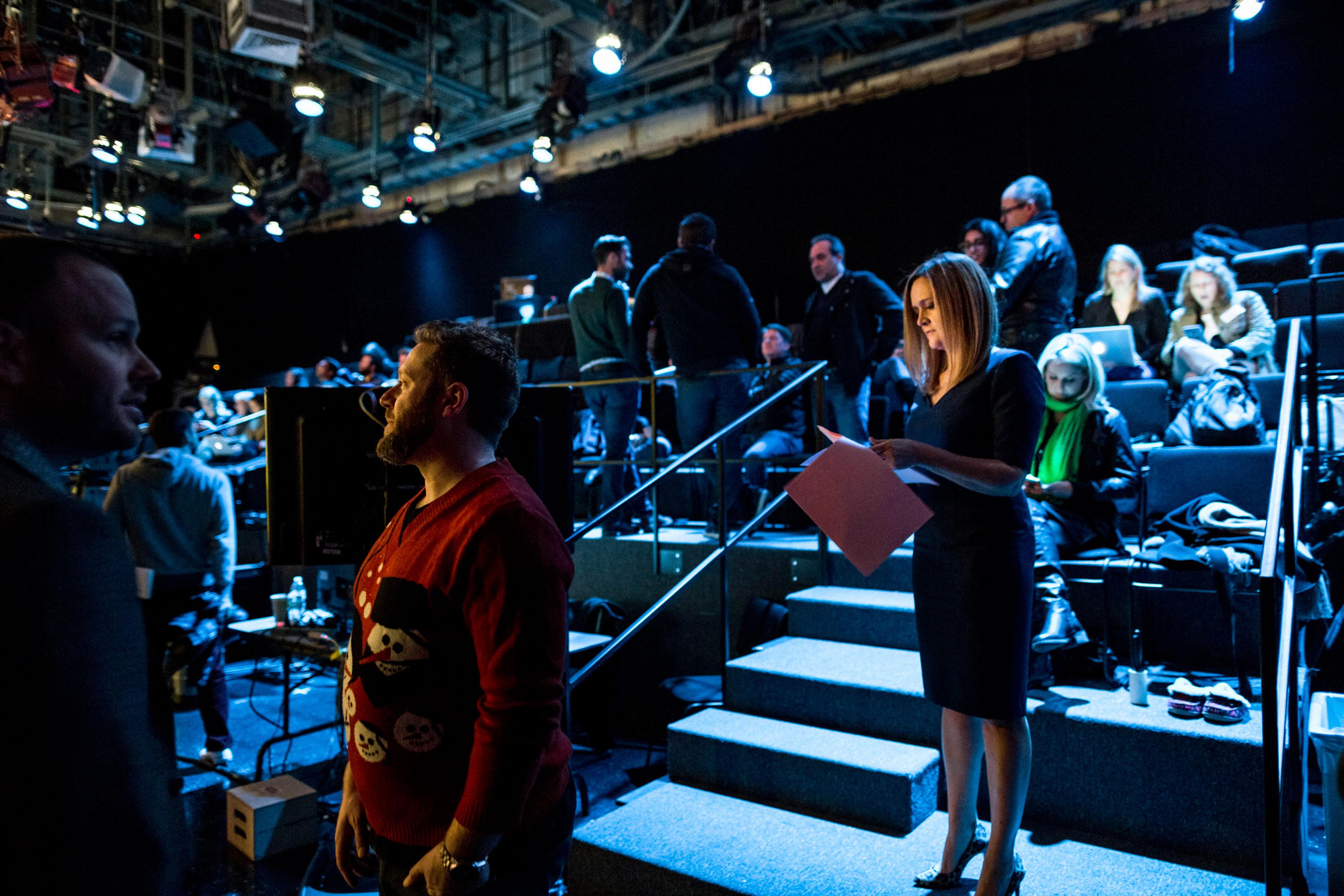 On the set of her show Full Frontal, Samantha Bee prepares another impassioned broadside