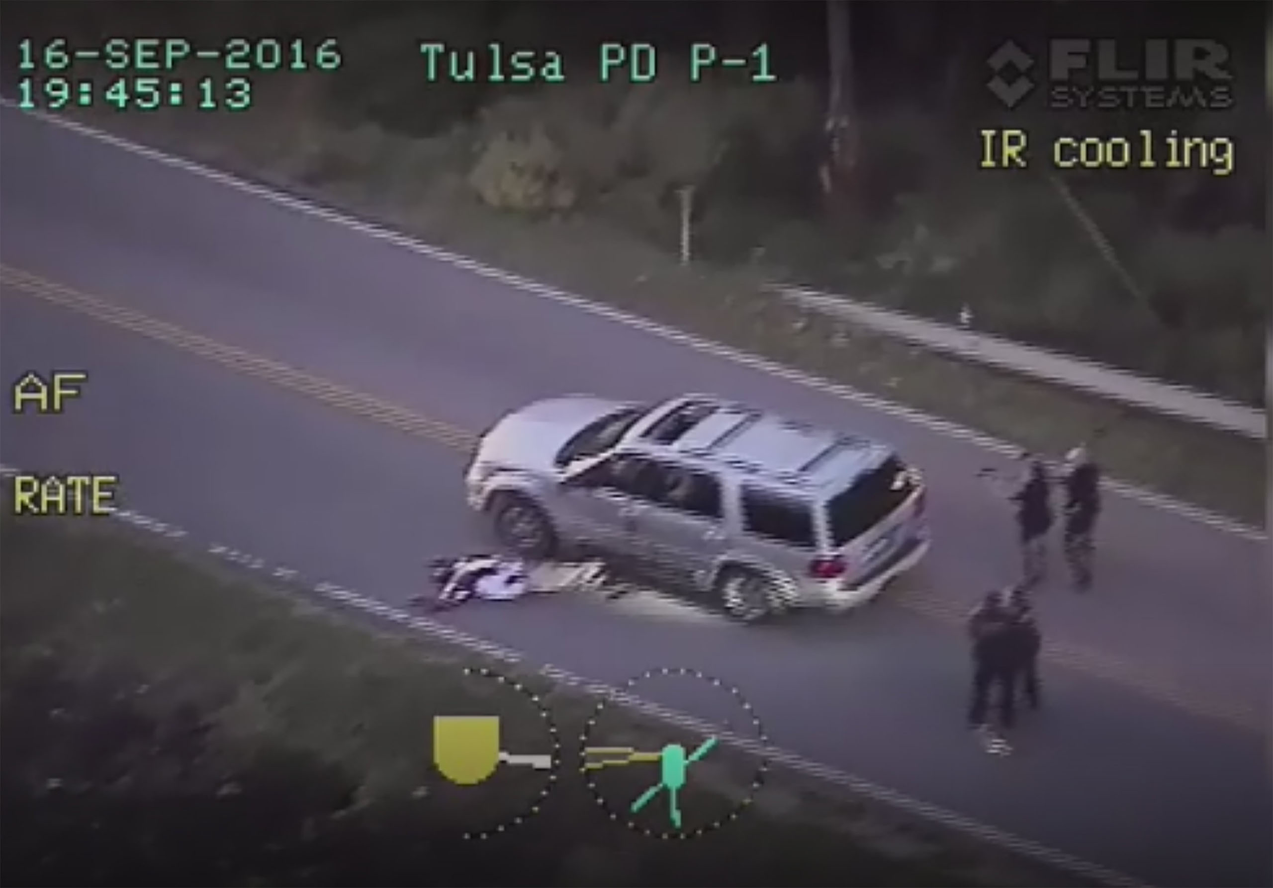 The fatal shooting of Terence Crutcher was recorded by police car dashboard cameras and a police helicopter camera in that city in Oklahoma, Sept. 16, 2016.