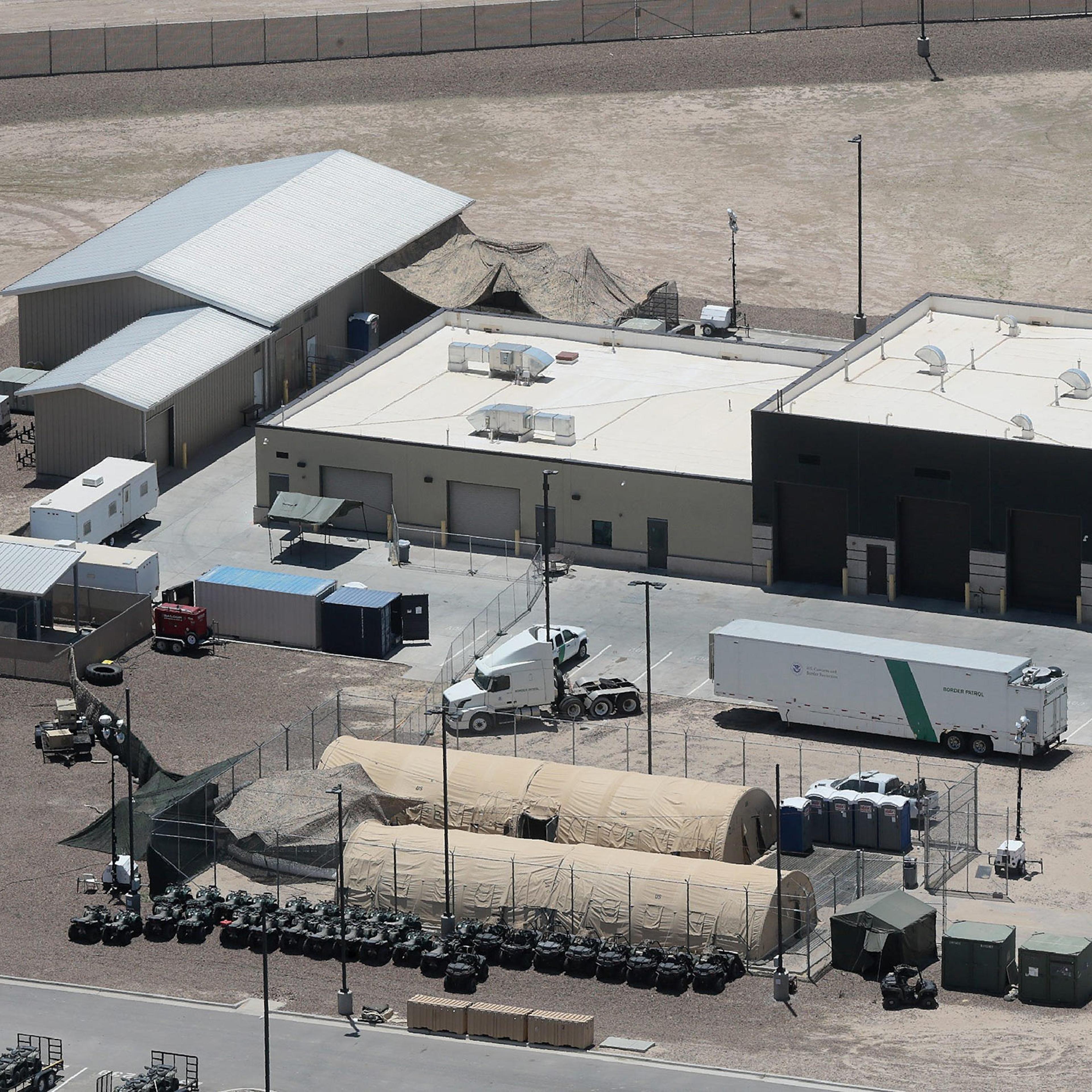 The Border Patrol Station in Clint, Texas, is being used to house unaccompanied migrant children