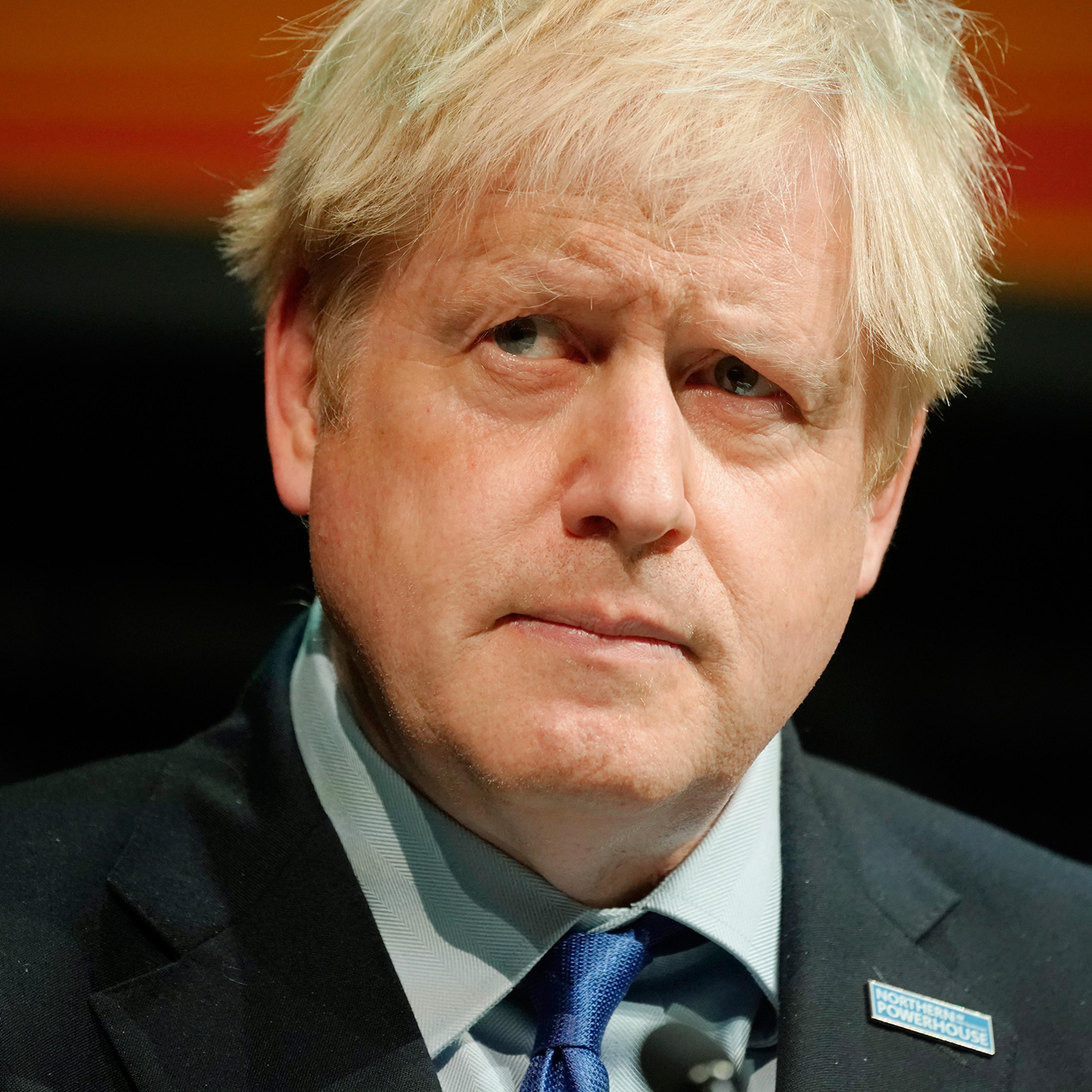 Prime Minister Boris Johnson speaks at the Convention of the North at the Magna Centre on Septe. 13, 2019 in Rotherham, England.