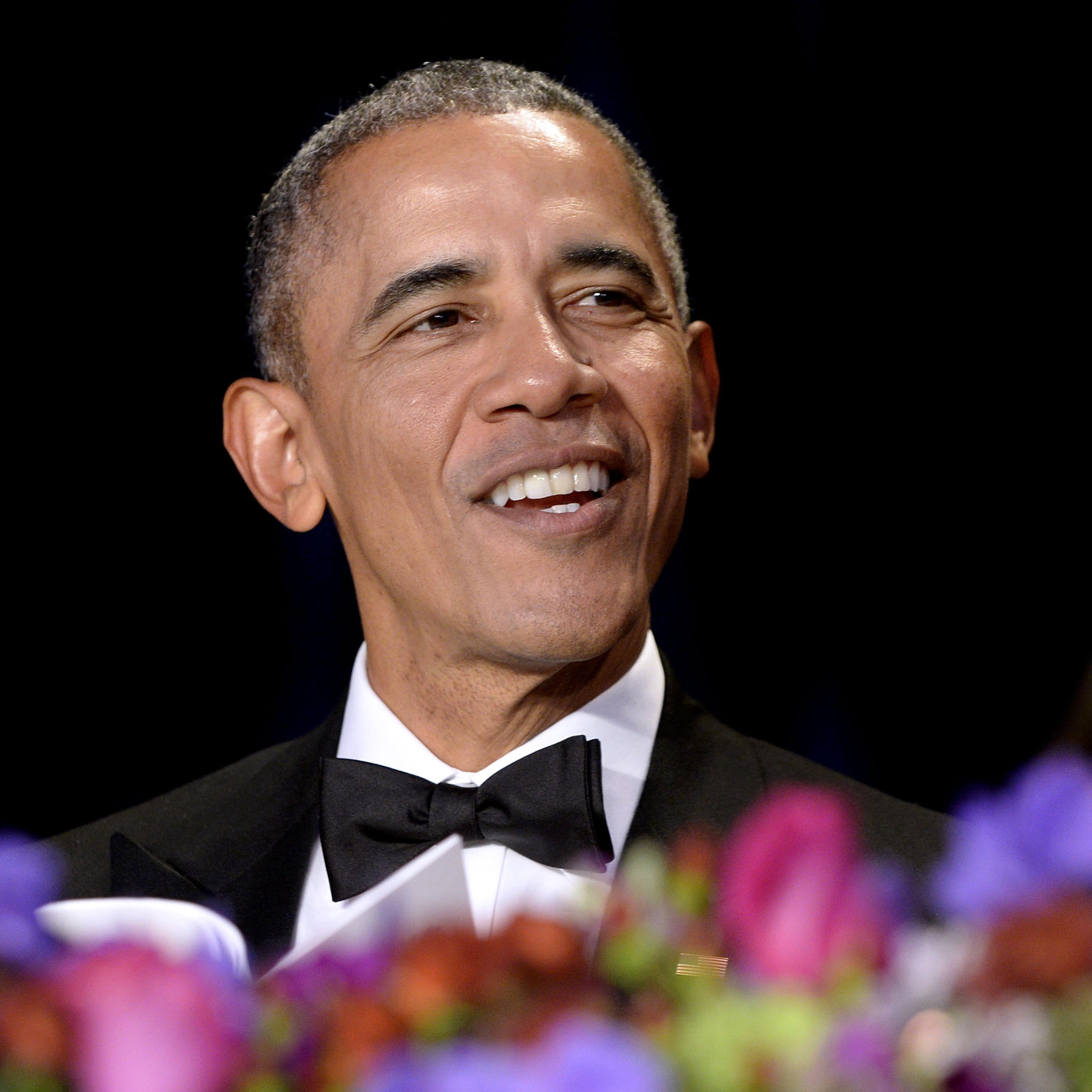 President Barack Obama speaks during the White House Correspondents' Association annual dinner at the Washington Hilton hotel in Washington, D.C., on April 30, 2016.