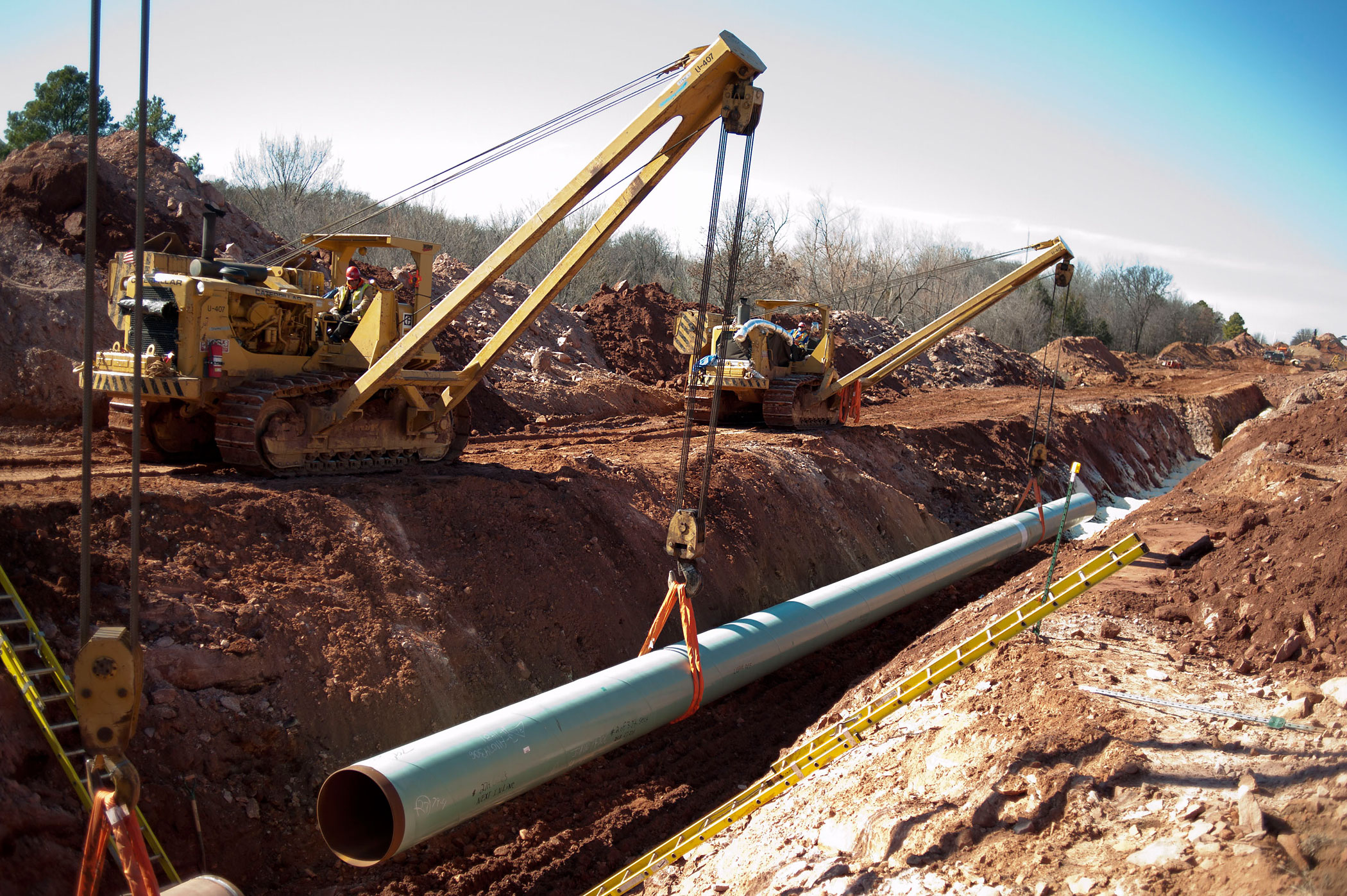 Construction Along The Keystone XL Pipeline