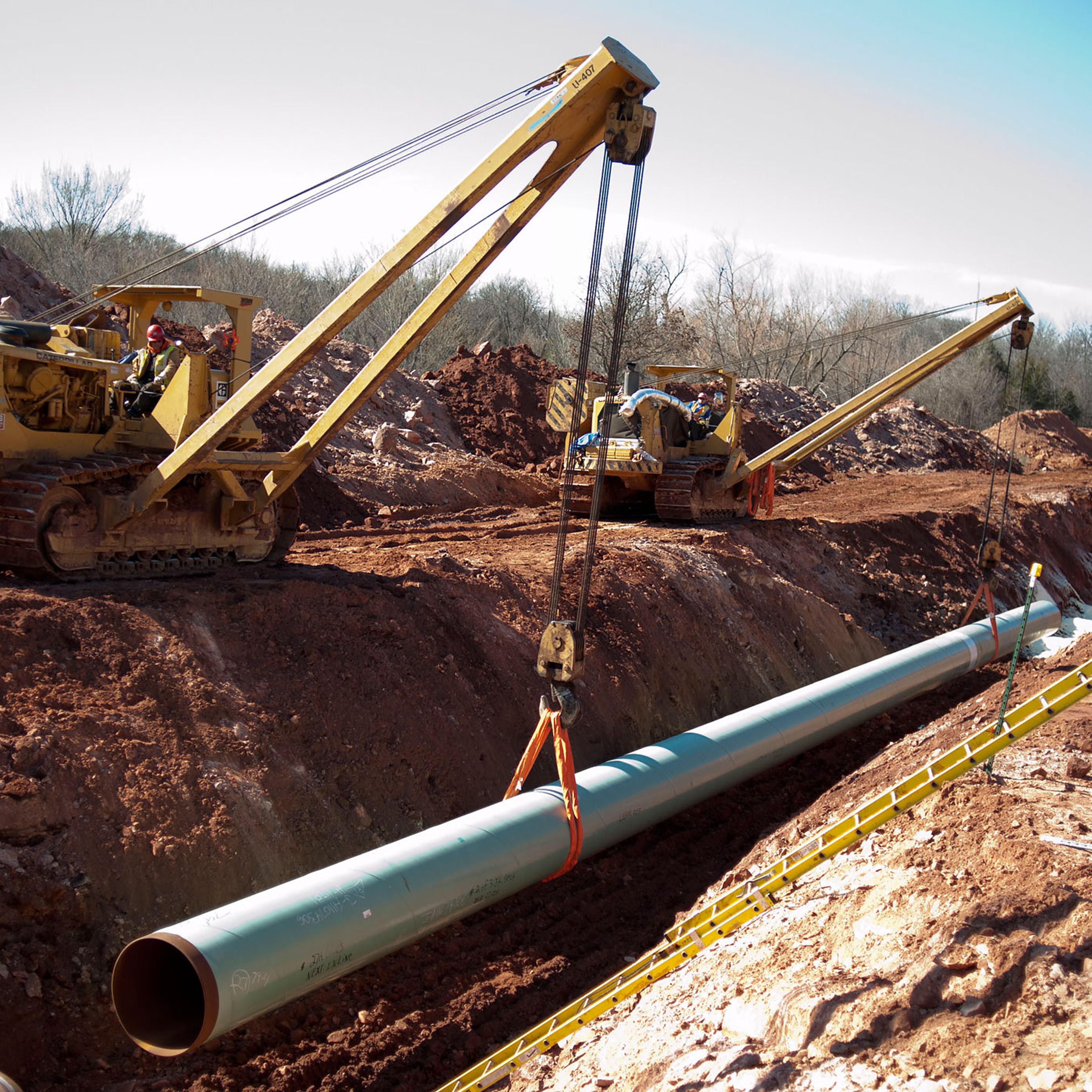 Construction Along The Keystone XL Pipeline