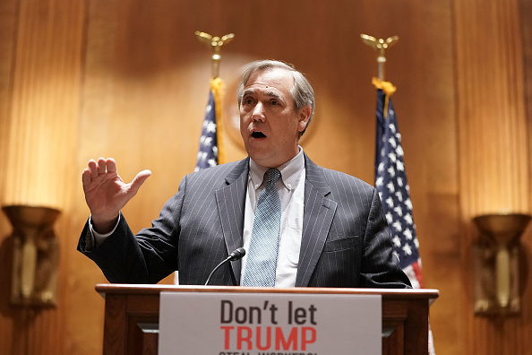 U.S. Sen. Jeff Merkley (D-OR) speaks during a news briefing December 12, 2017 on Capitol Hill in Washington, DC.