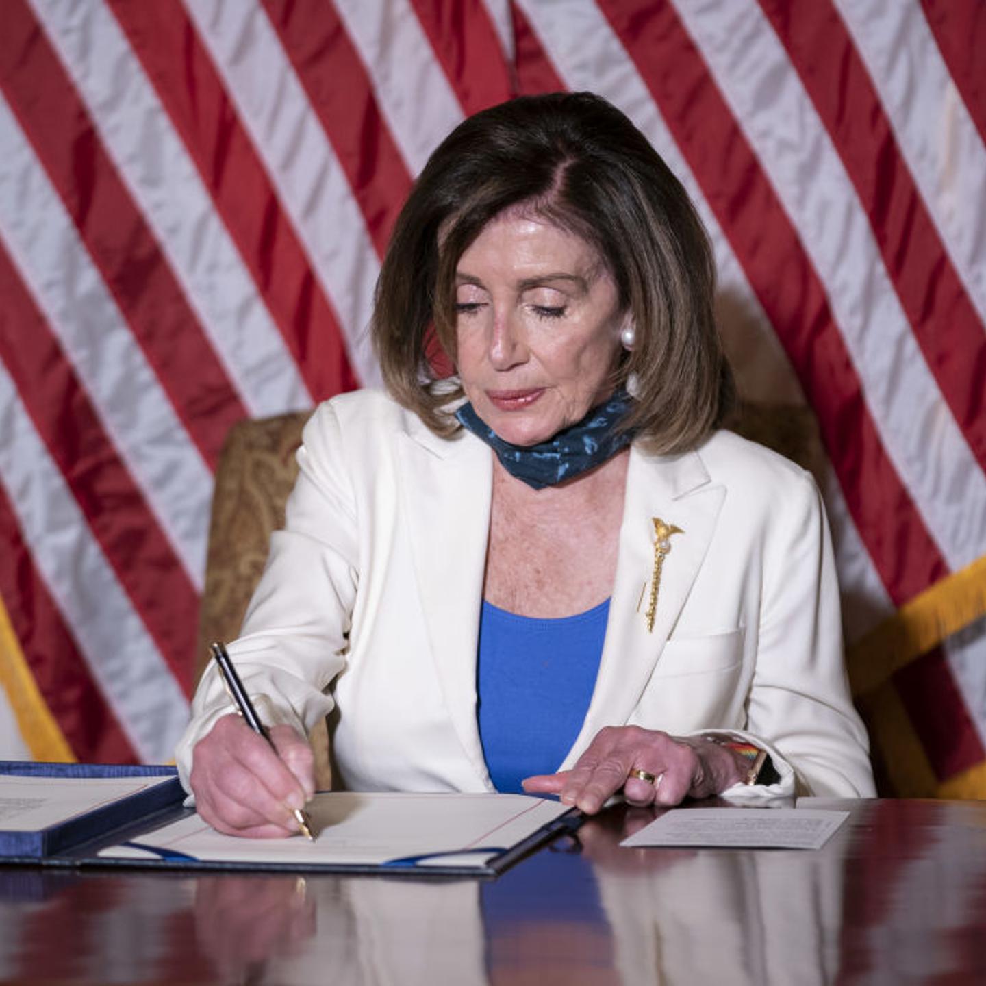 House Speaker Pelosi Holds Bill Enrollment Ceremony For Uyghur Human Rights Policy Act
