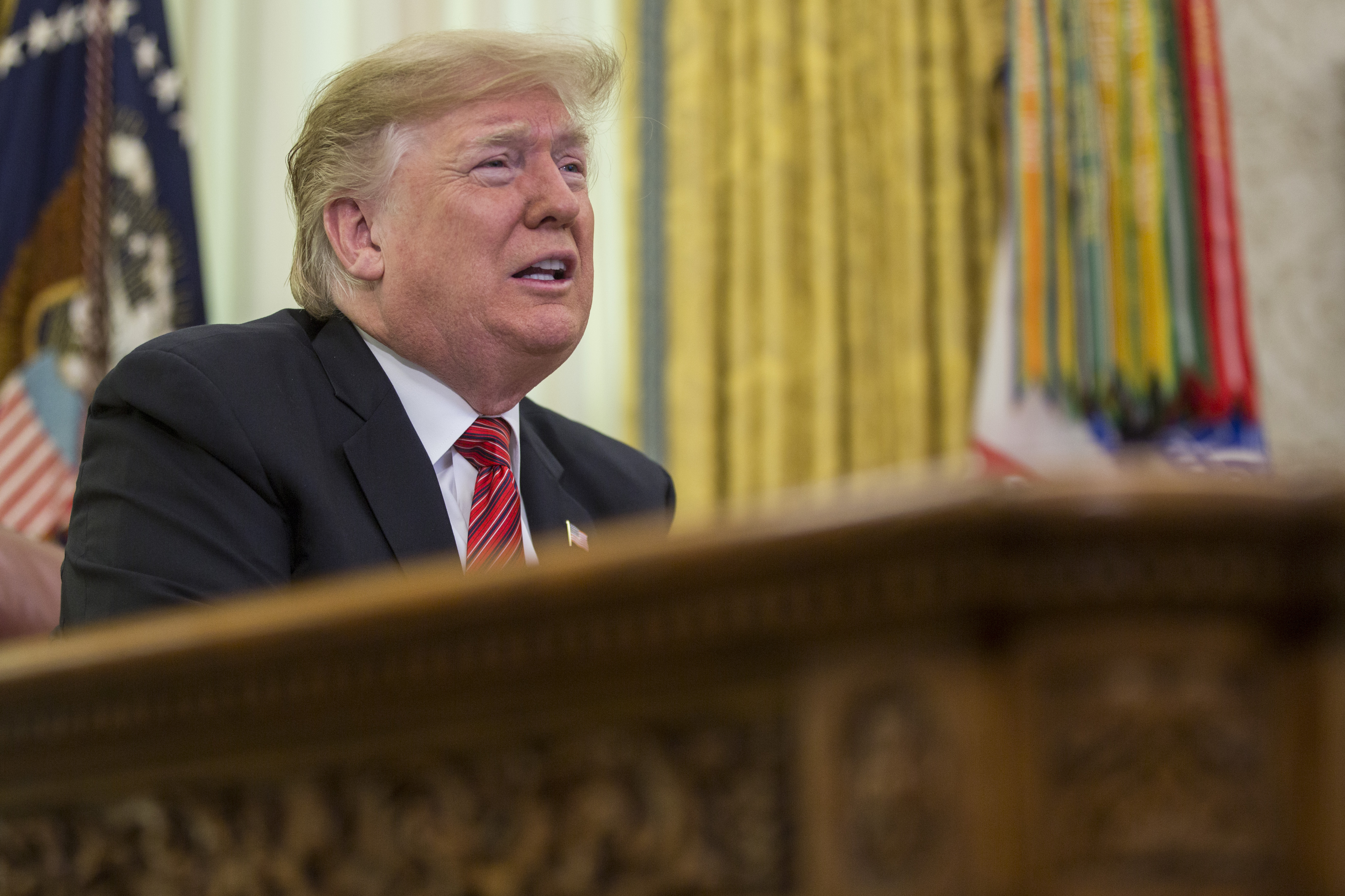 Trump Delivers Christmas Day Message To Troops From Oval Office