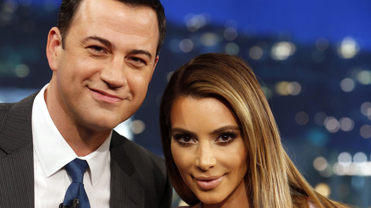 Kim Kardashian goes on Jimmy Kimmel Live!
