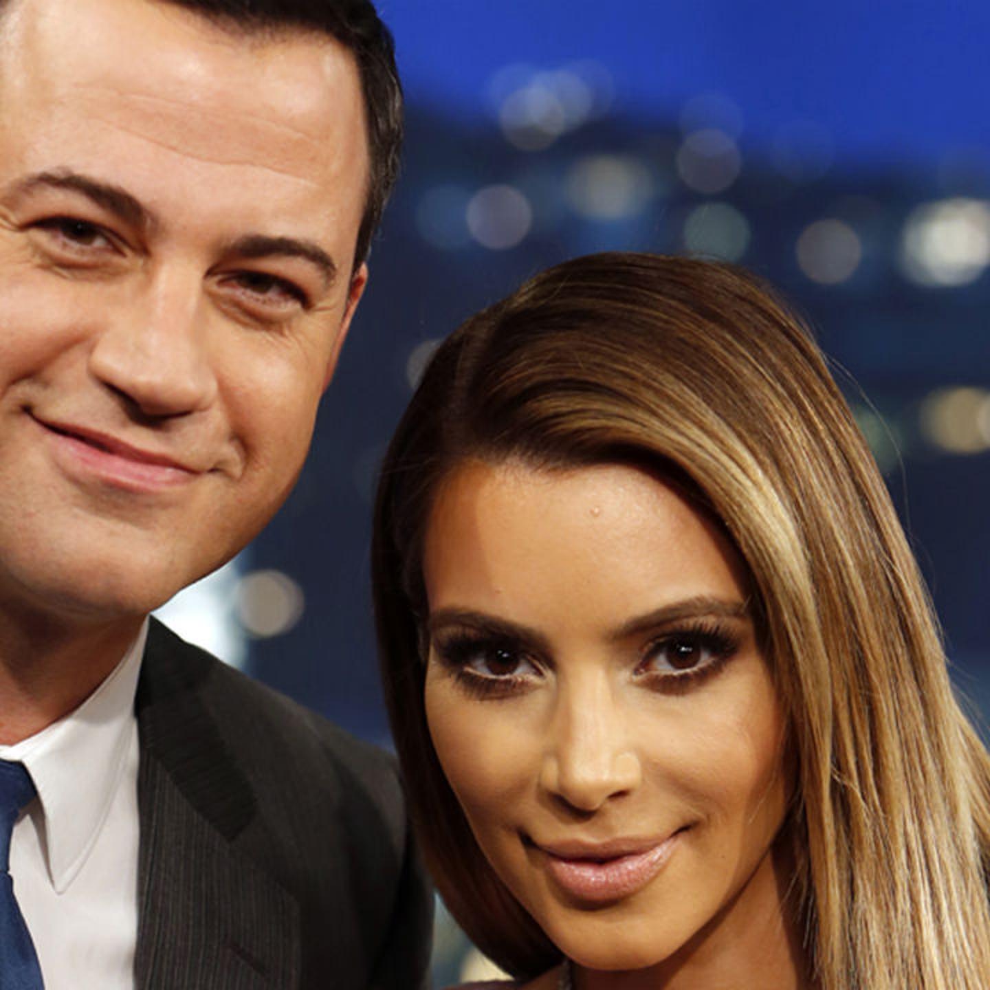 Kim Kardashian goes on Jimmy Kimmel Live!