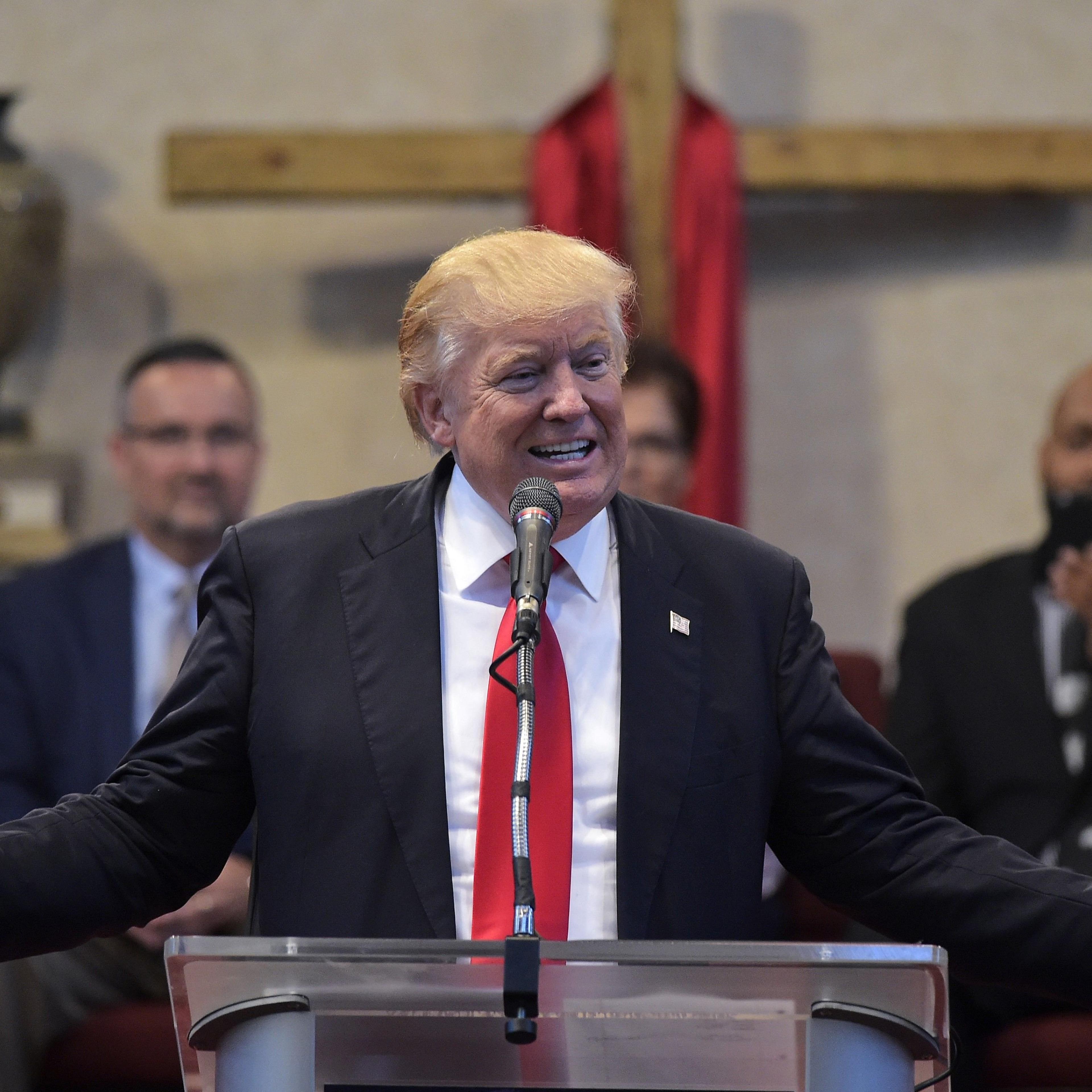 Republican presidential nominee Donald Trump speaks during the Midwest Vision and Values Pastors and Leadership Conference at the New Spirit Revival Center in Cleveland Heights, Ohio, Sept. 21, 2016.