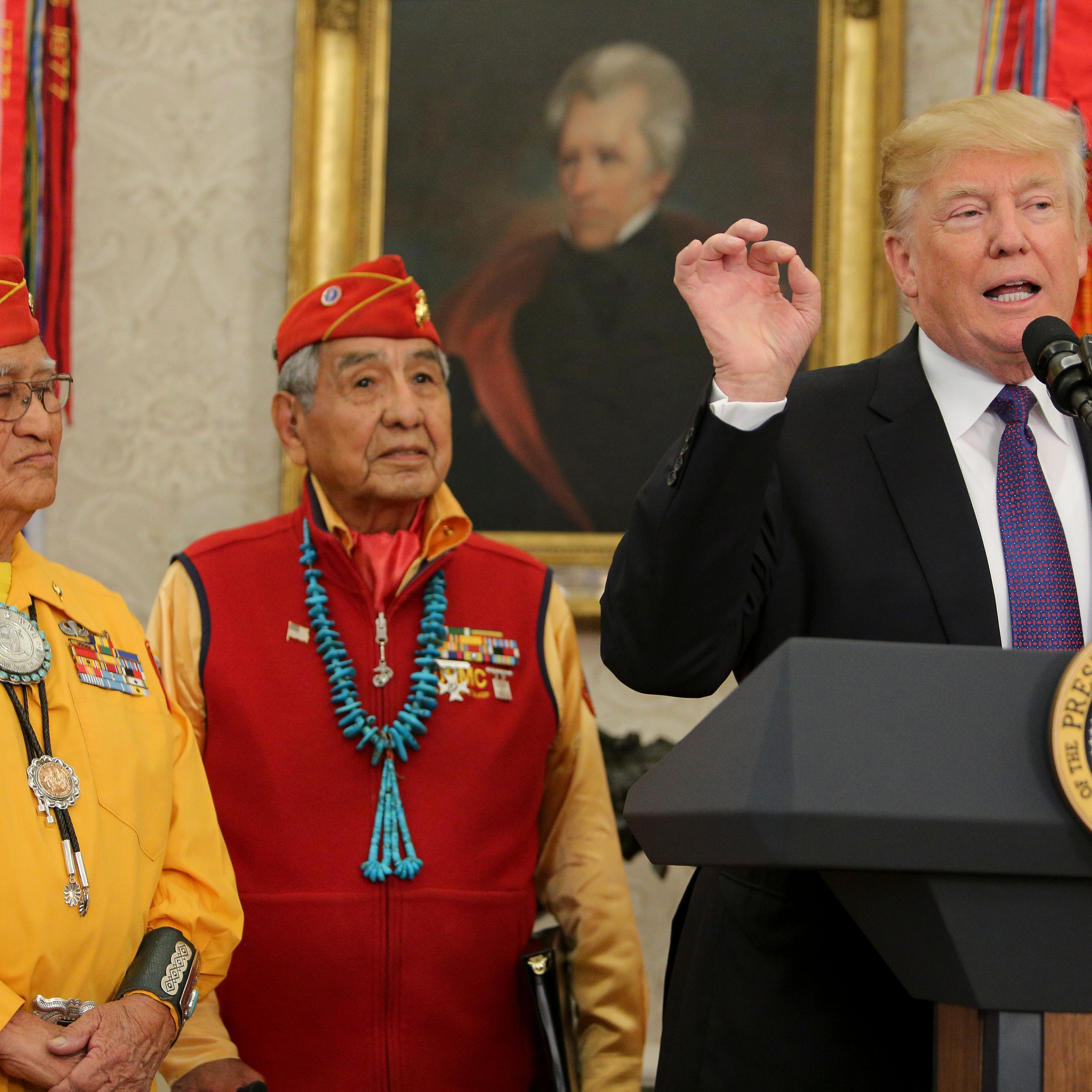 President Trump Honors Native American Code Talkers At White House