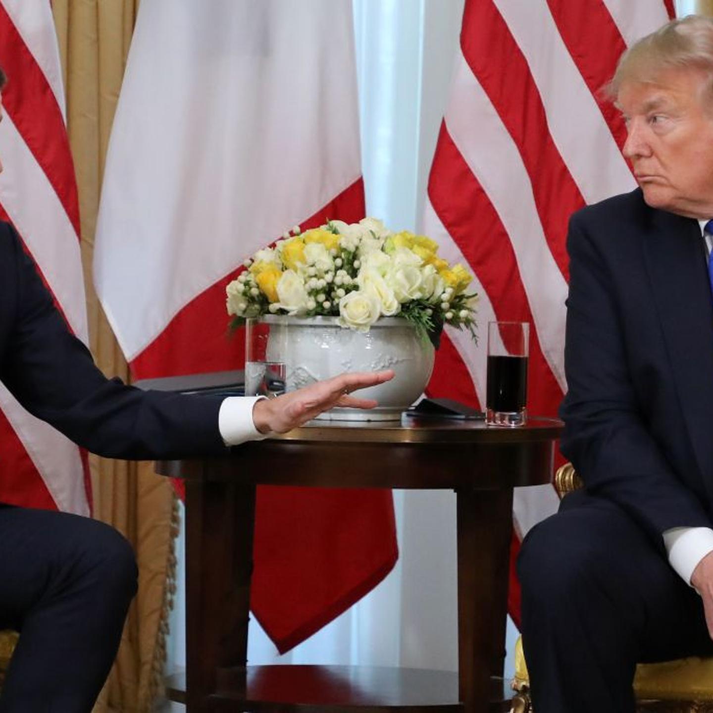 trump macron nato summit
