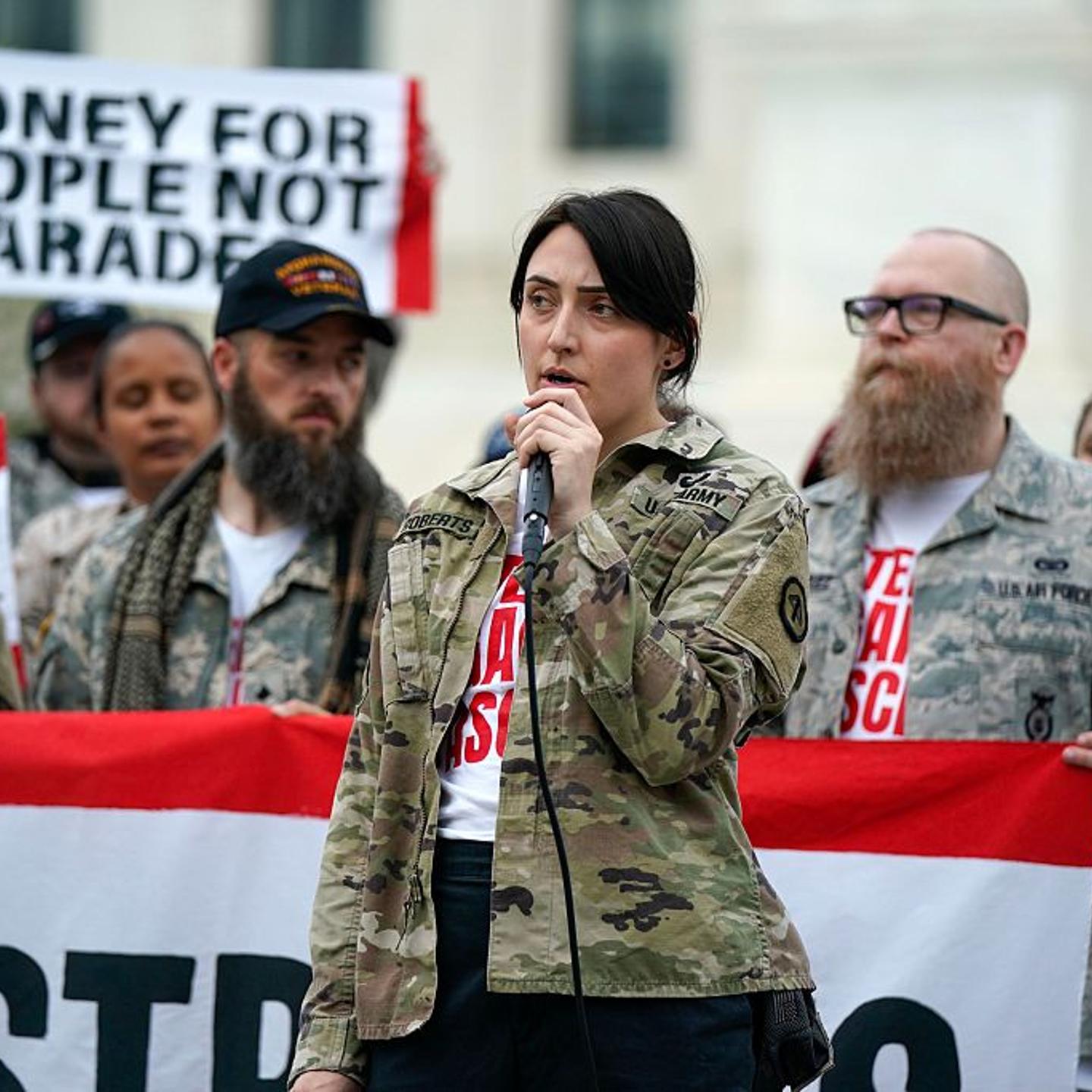 Veterans and Military Families Protest Trump's Birthday Military Parade in the Nation's Capital