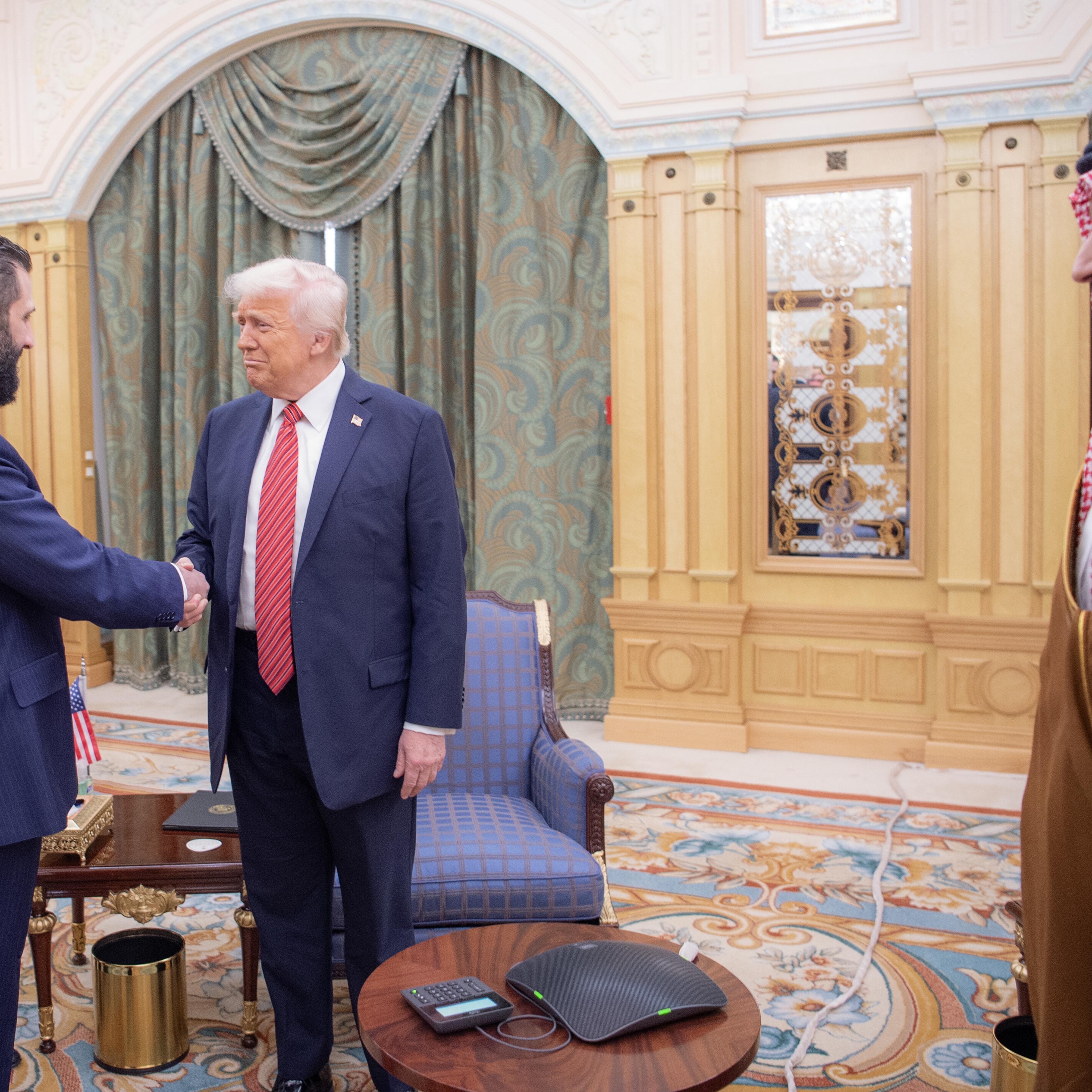 Donald Trump - Ahmed al-Shara meeting in Riyadh
