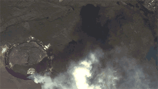 Witness A Volcanic Eruption From Space