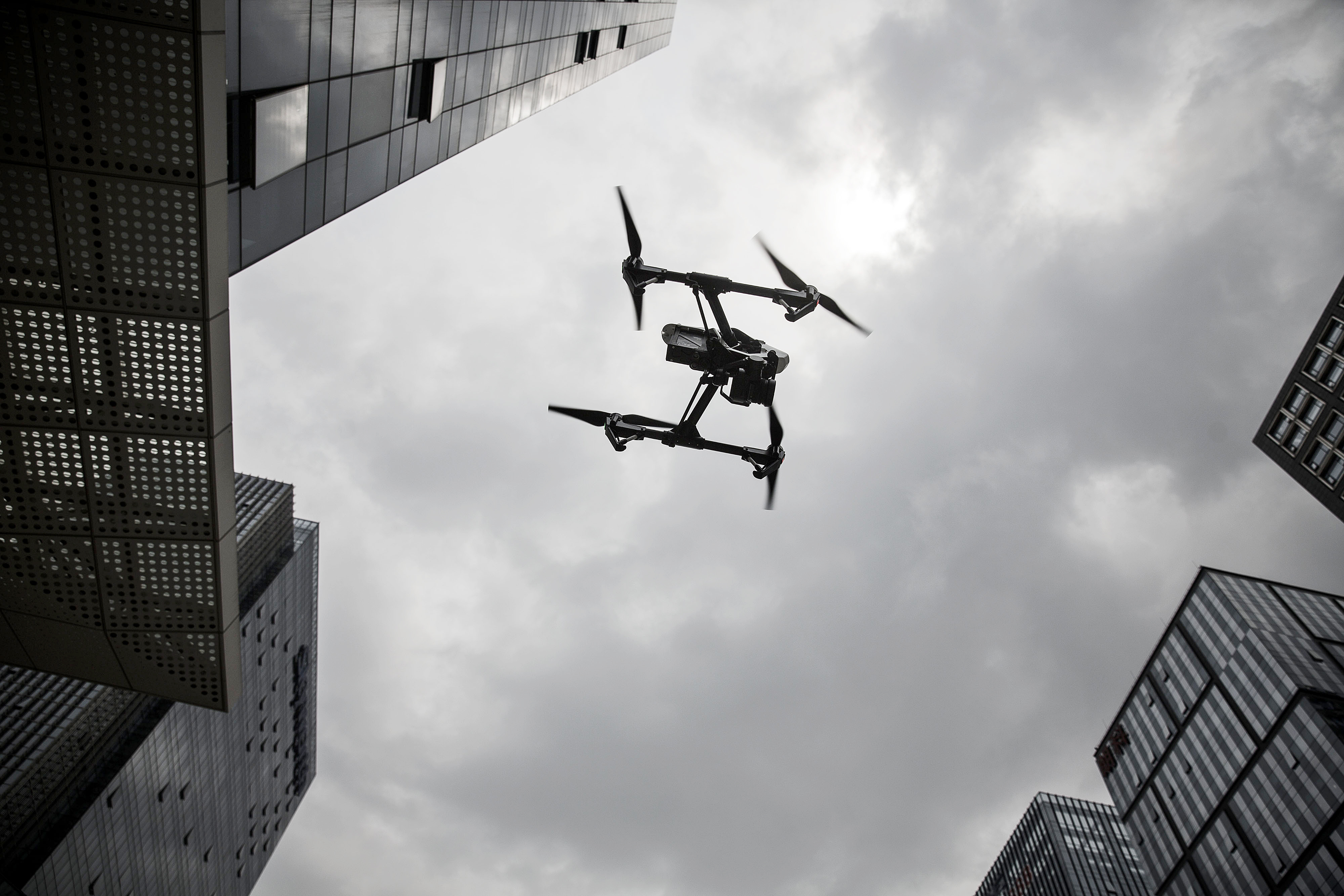 DJI Drones at SZ DJI Technology Co. Headquarters As Company Said To Be Willing to Share Drones' Data With Chinese Government