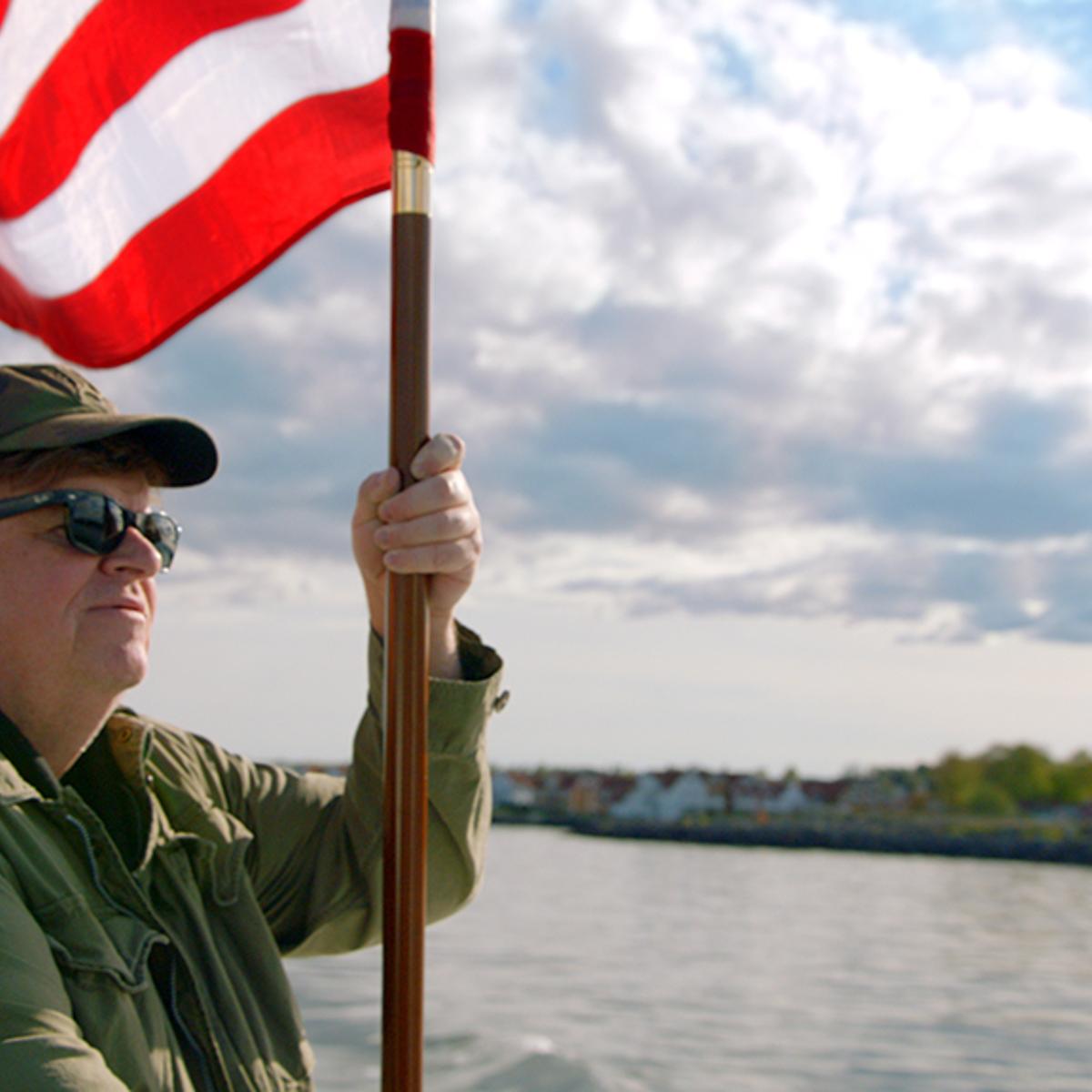 Michael Moore in Where to Invade Next.