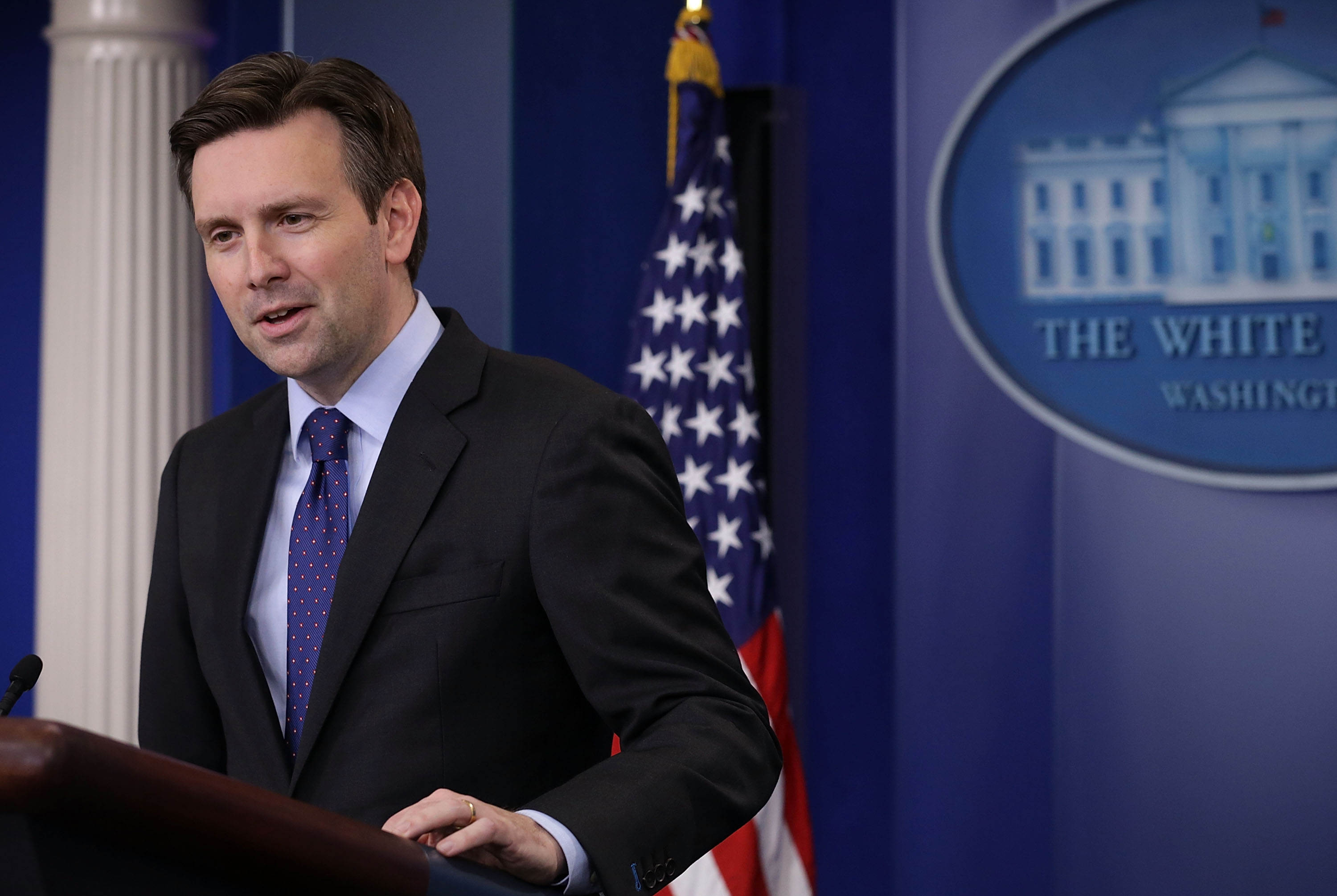 White House Press Secretary Josh Earnest Holds Daily Briefing In White House
