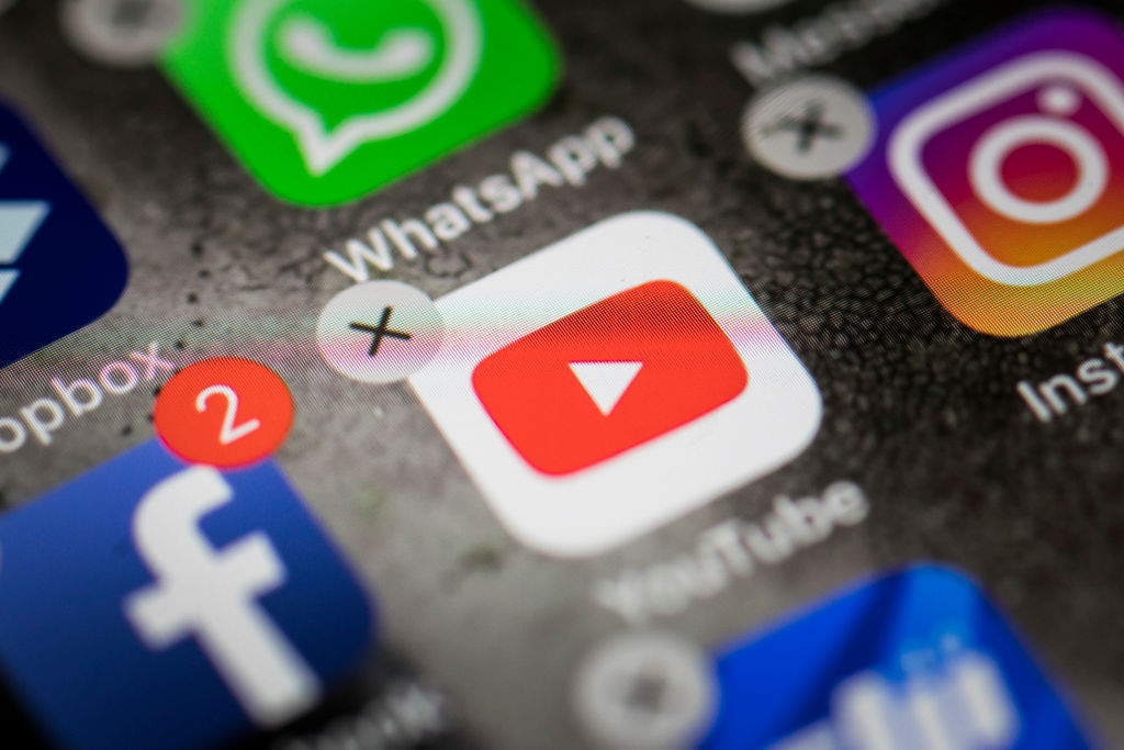 Social Media Apps on iPhone Screen