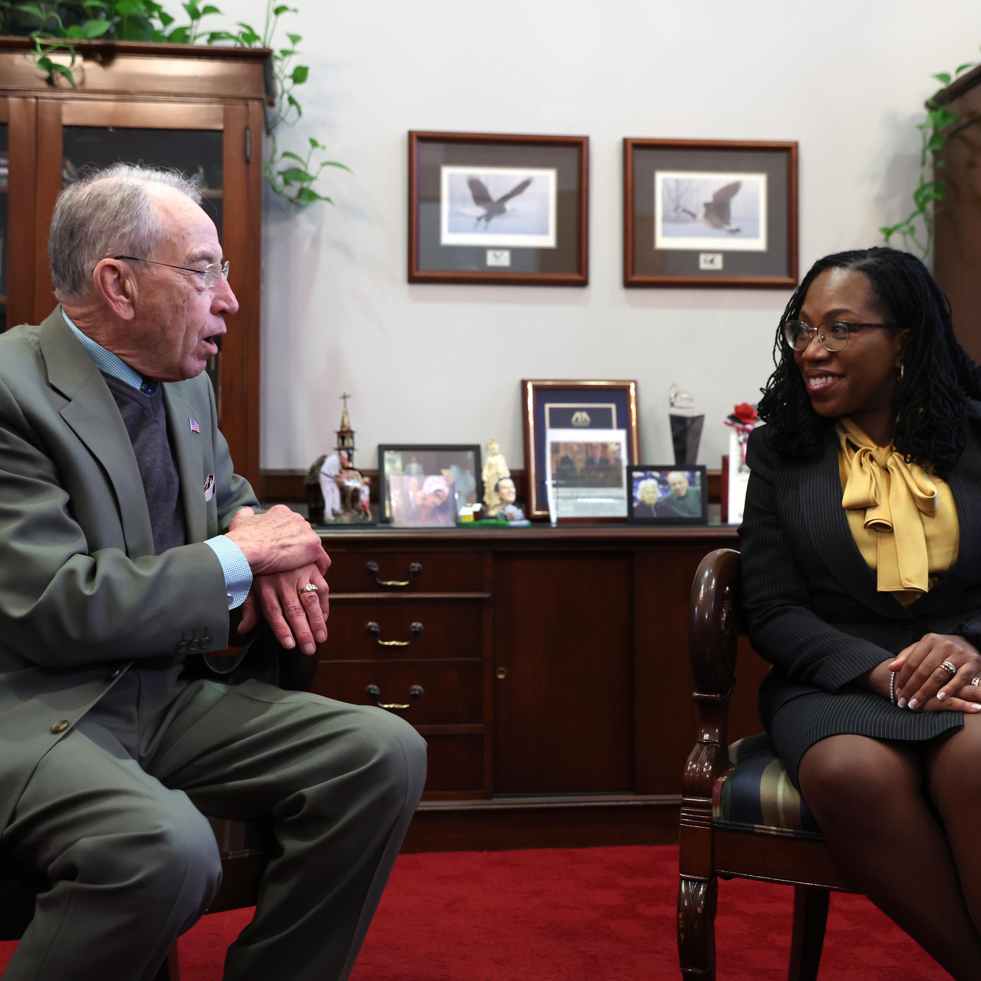 Senate Leaders Meet With Supreme Court Nominee Ketanji Brown Jackson