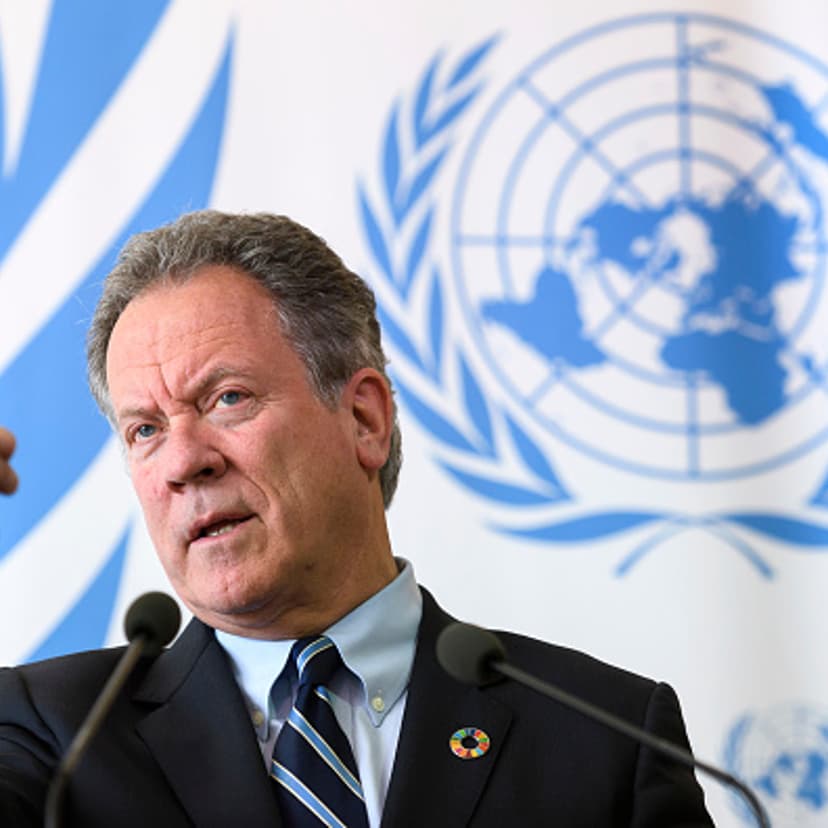 The new head of the World Food Programme (WFP) David Beasley attends a press conference about an updated aid appeal for South Sudan on May 15, 2017 at the United Nations Office in Geneva.