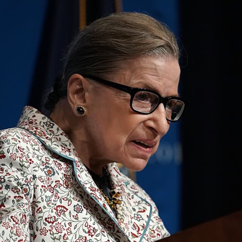 U.S. Supreme Court Justice Ruth Bader Ginsburg participates in a lecture September 26, 2018 at Georgetown University Law Center in Washington, DC.