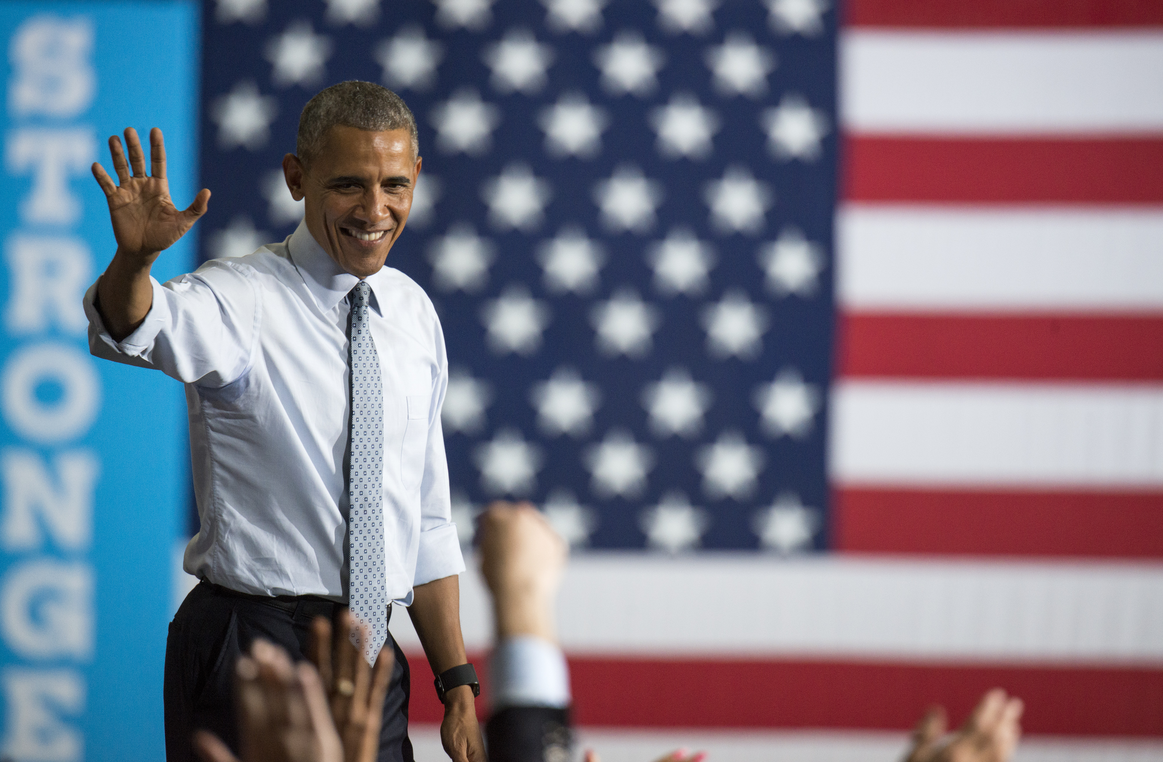 President Obama Campaigns For Hillary Clinton In Ohio