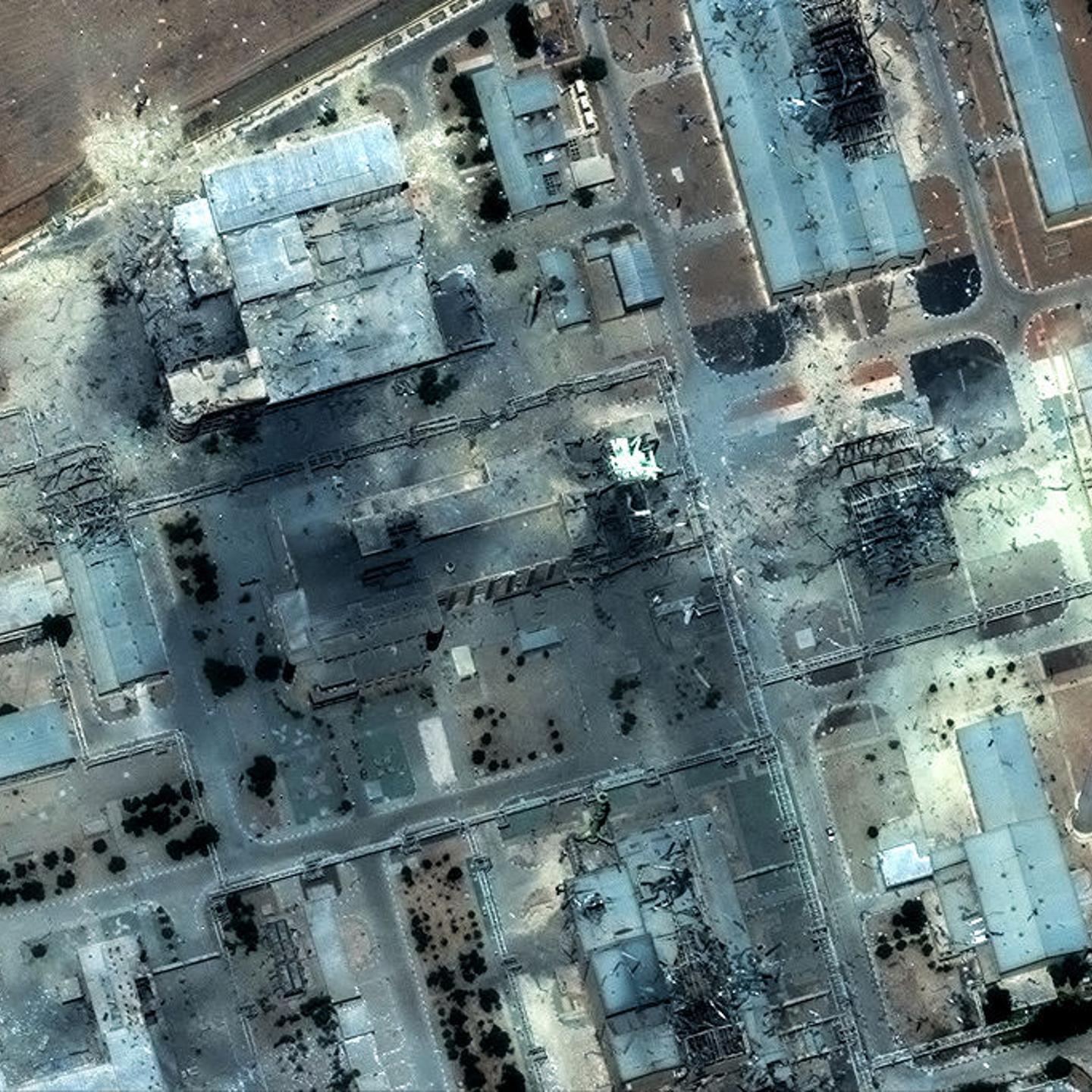 Destroyed Buildings at Isfahan Nuclear Facility