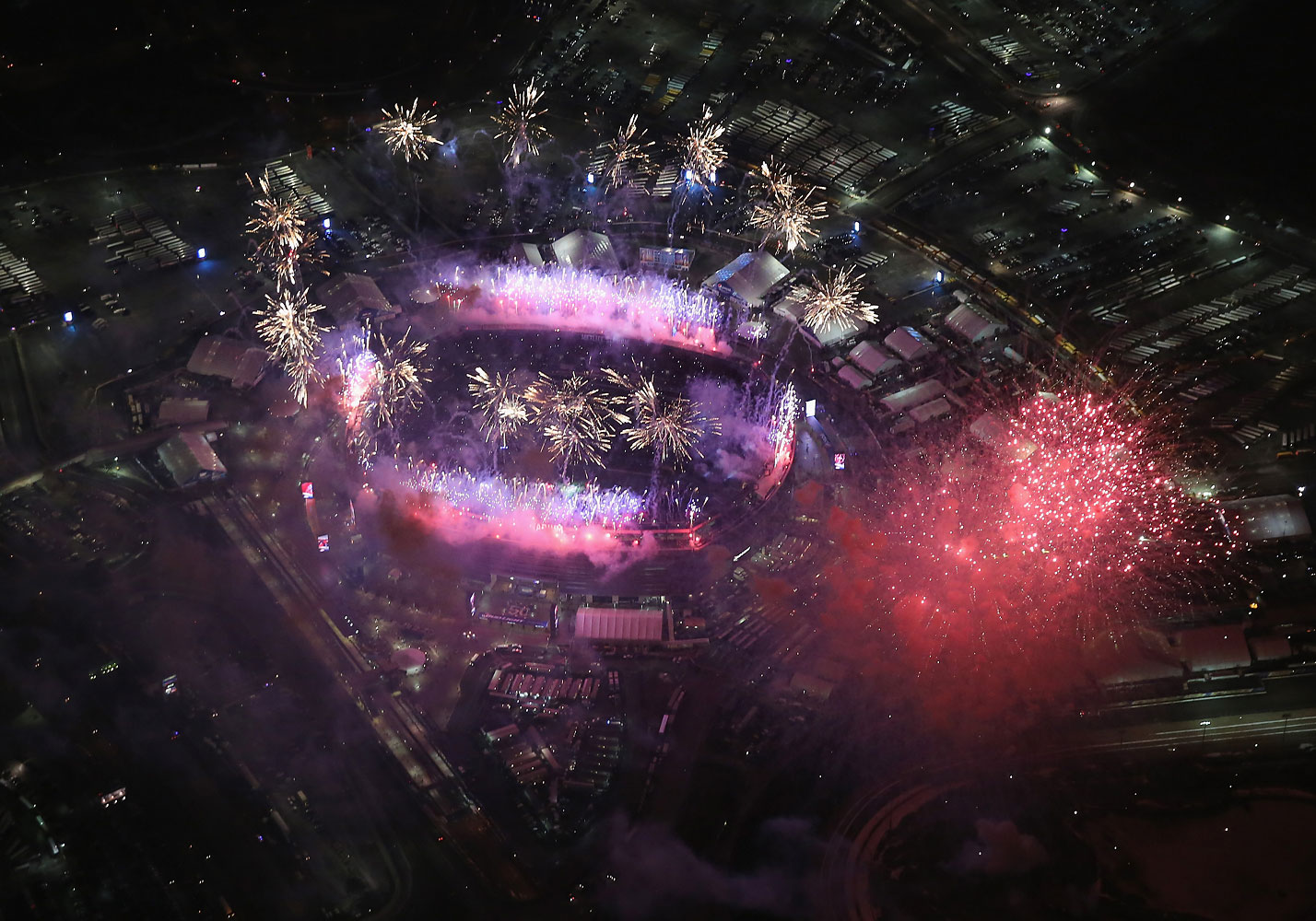 An Aerial View Of Super Bowl XLVIII