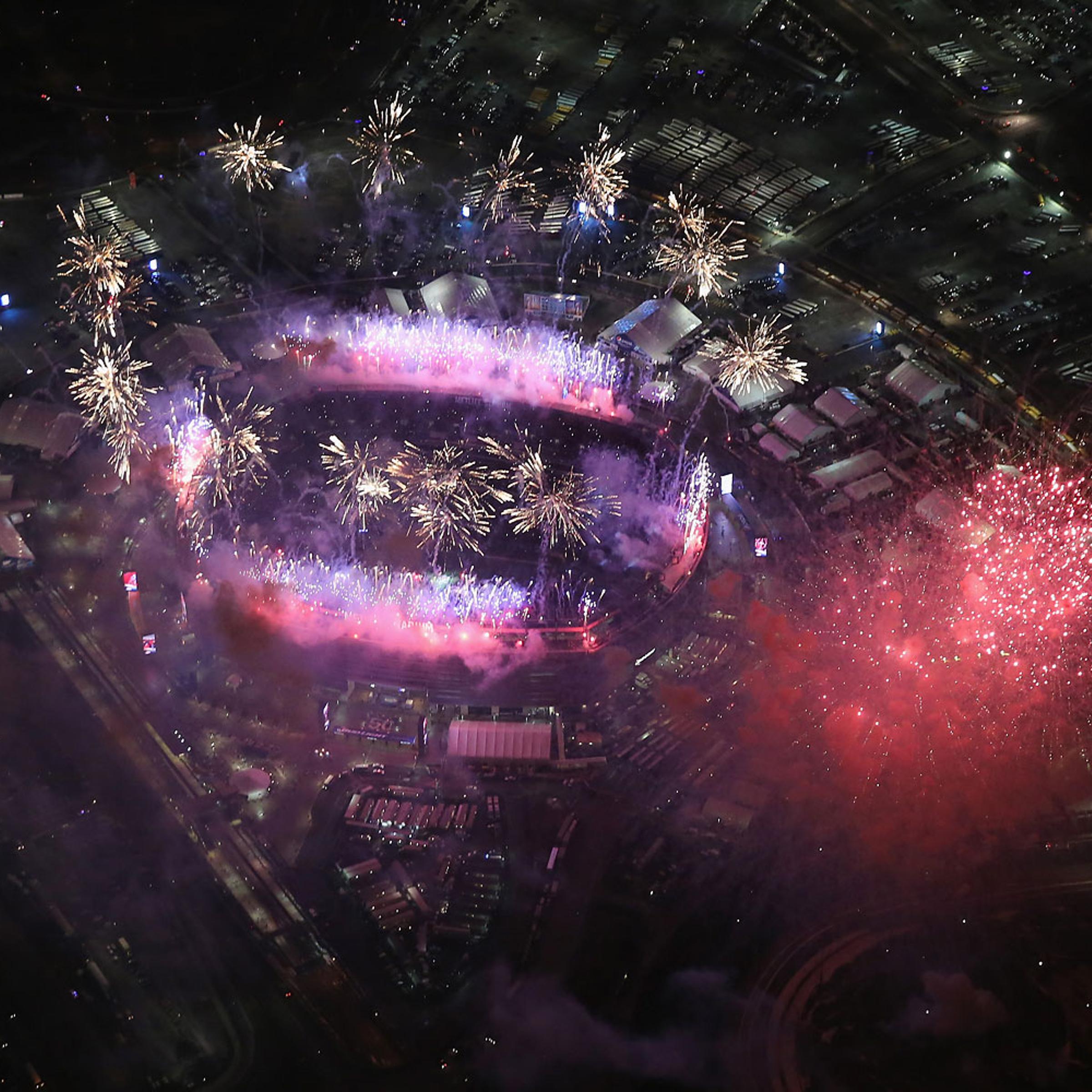 An Aerial View Of Super Bowl XLVIII