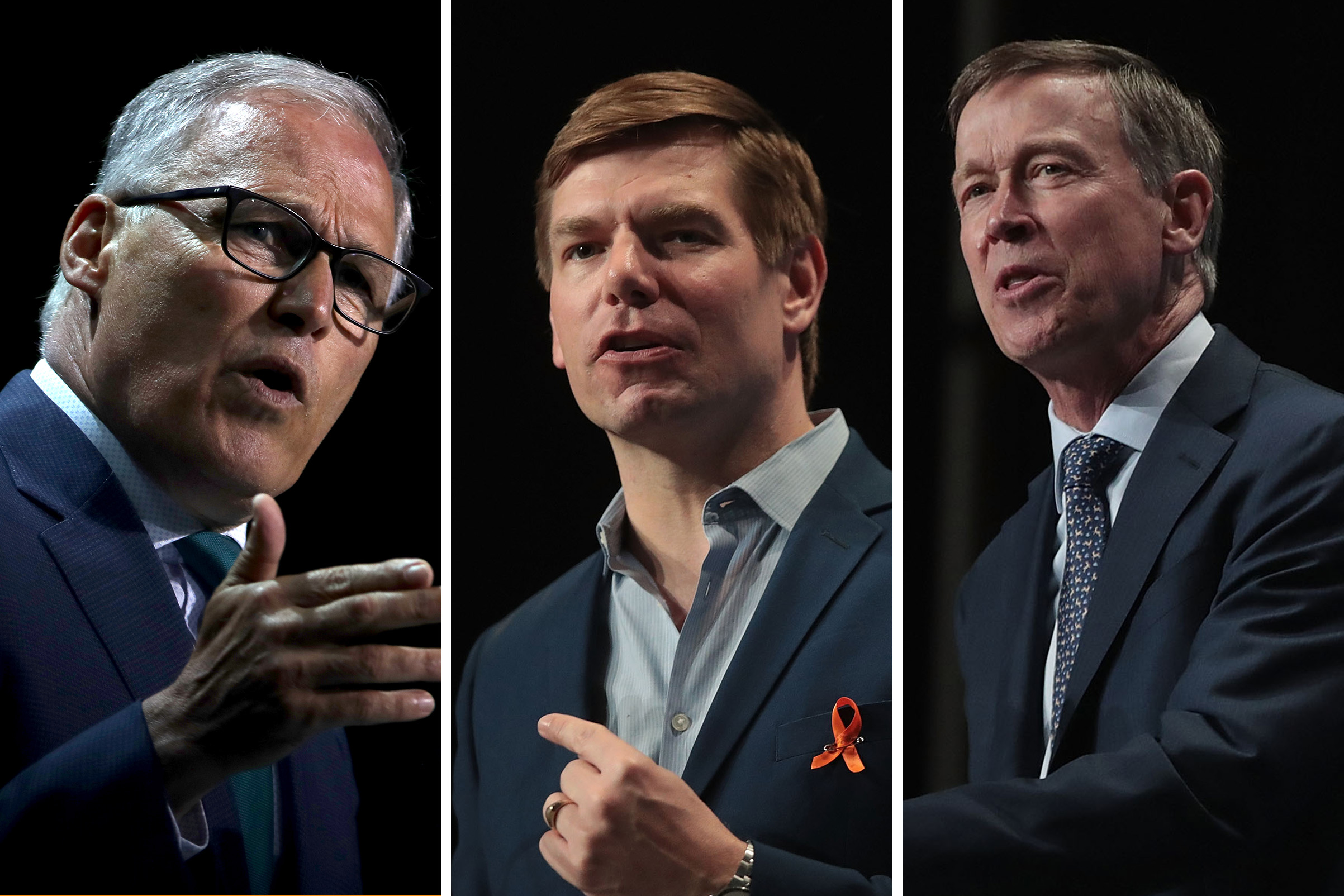 Jay Inslee, Eric Swalwell, John Hickenlooper