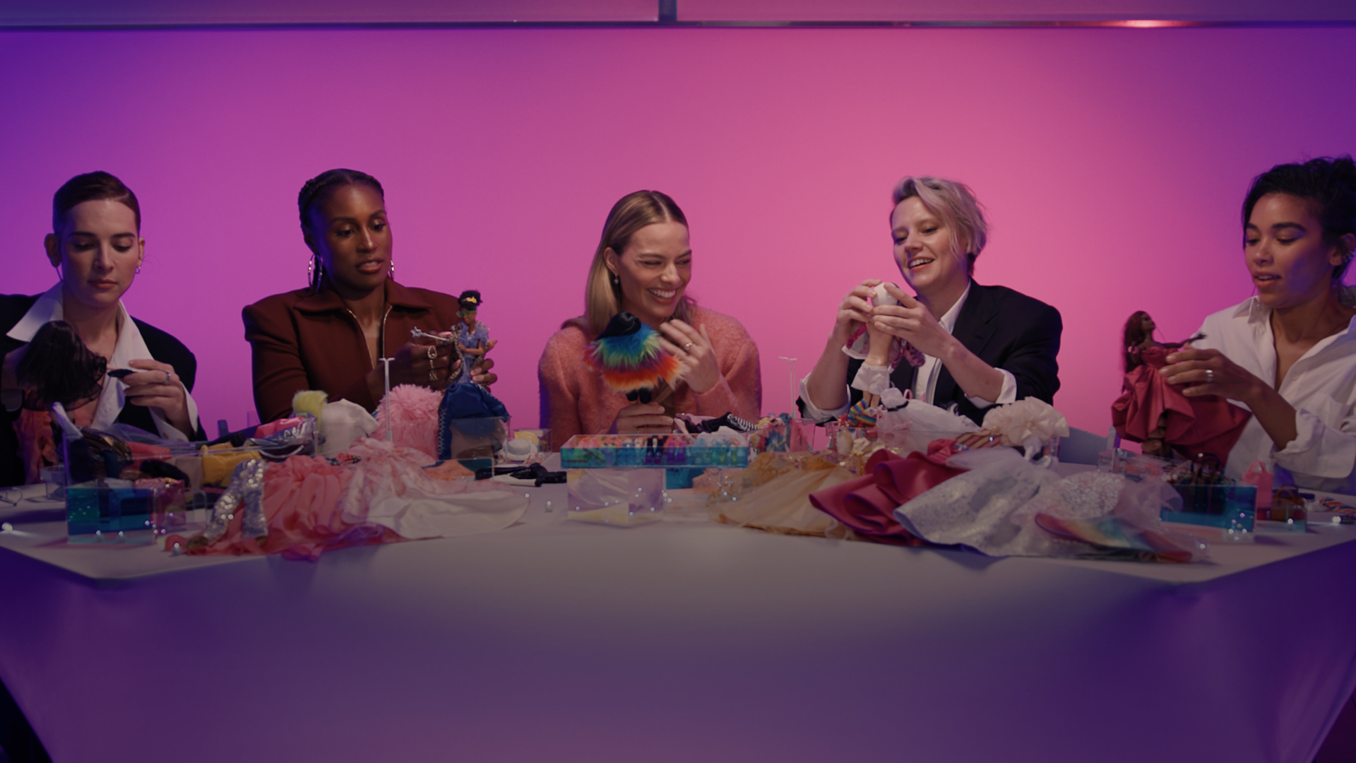 Margot Robbie and the "Barbie" Cast Are Here for a Barbie Challenge