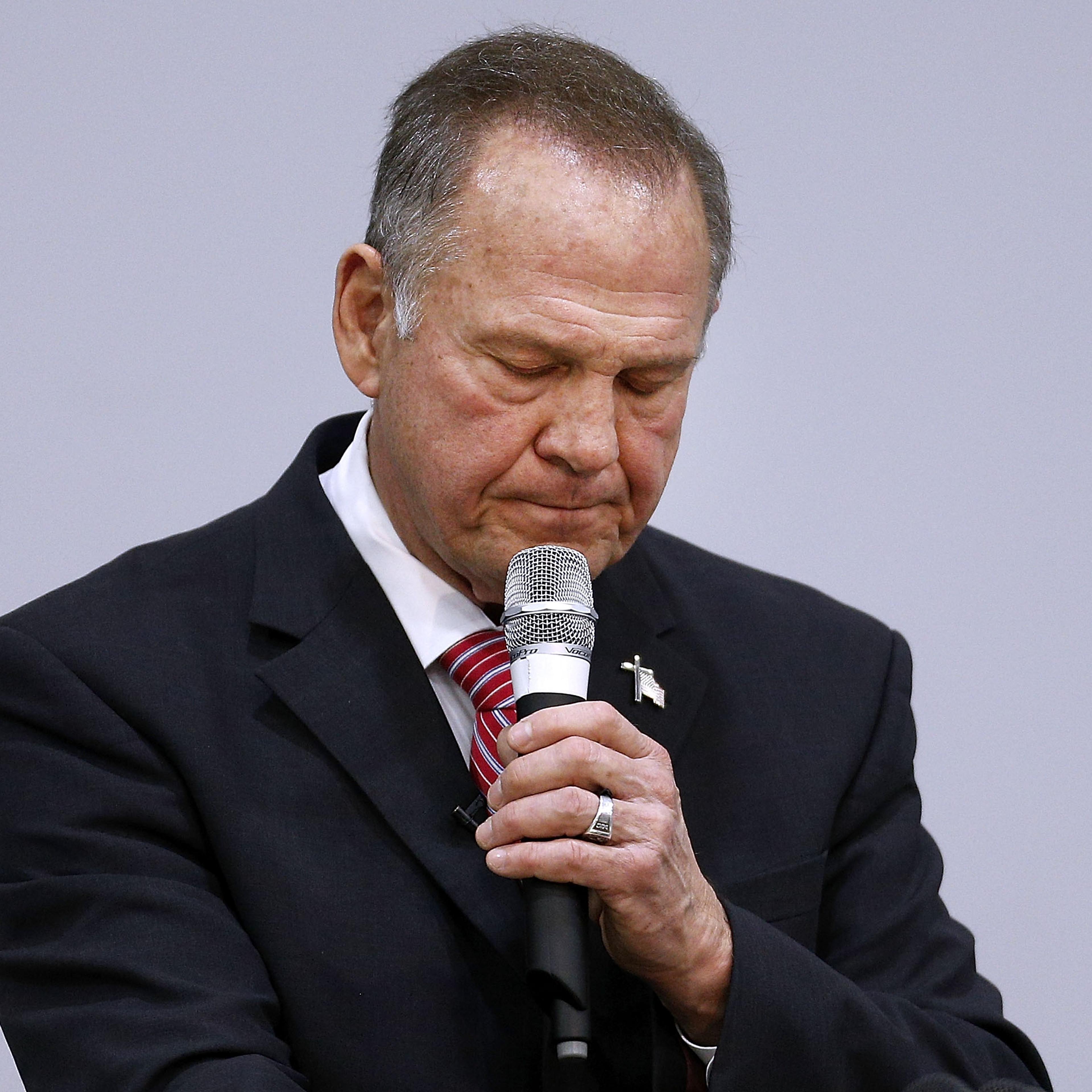 Embattled GOP Senate Candidate Judge Roy Moore Attends Church Revival Service At Baptist Church In Jackson, Alabama