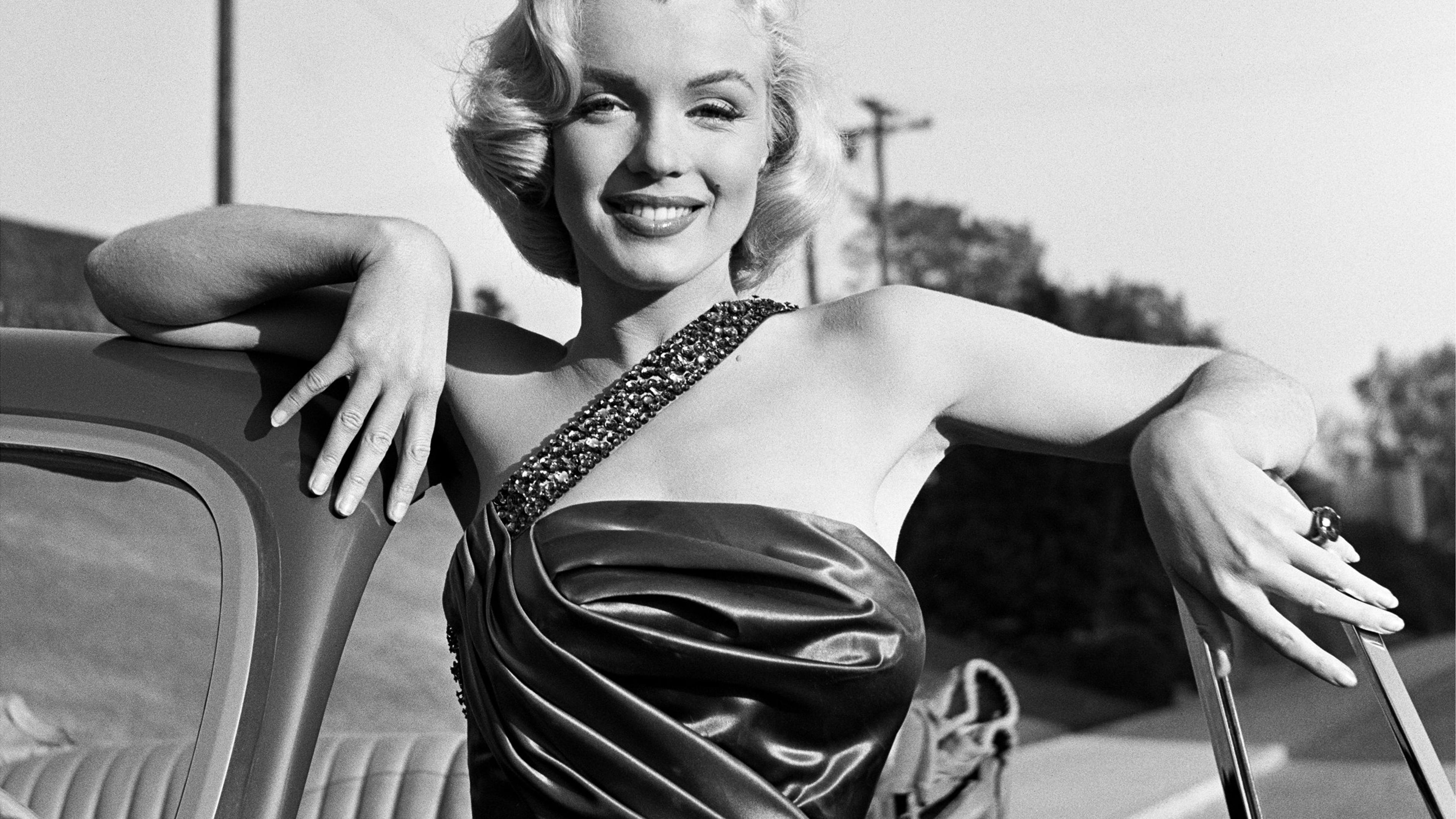 marilyn monroe black and white dress Marilyn Monroe, striped dress, 1954 Fine Art Print by Photography Collection at FulcrumGallery.com