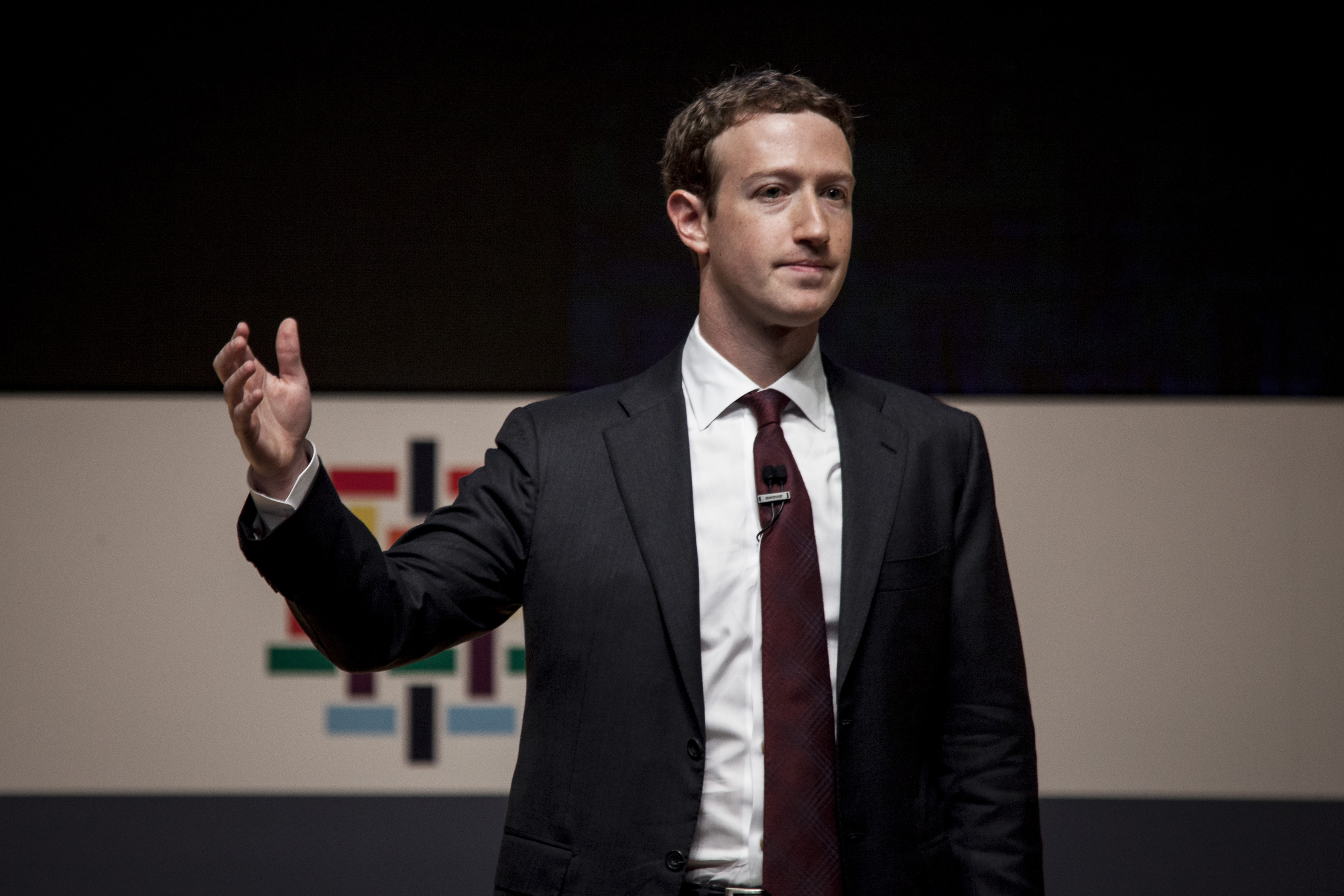 Mark Zuckerberg, founder and chief executive officer of Facebook Inc., speaks during the Asia-Pacific Economic Cooperation (APEC) 2016 CEO Summit in Lima, Peru, on Saturday, Nov. 19, 2016.