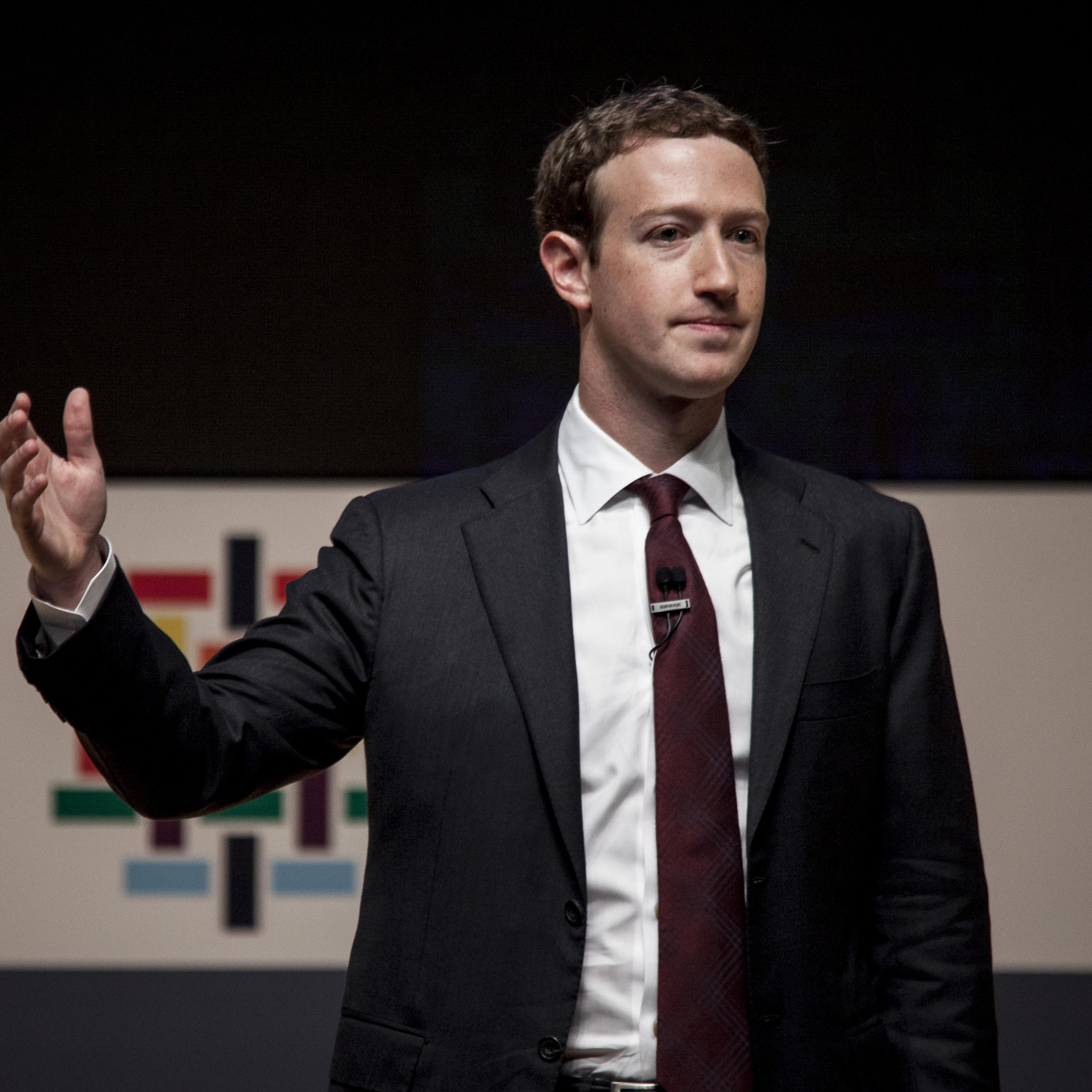 Mark Zuckerberg, founder and chief executive officer of Facebook Inc., speaks during the Asia-Pacific Economic Cooperation (APEC) 2016 CEO Summit in Lima, Peru, on Saturday, Nov. 19, 2016.