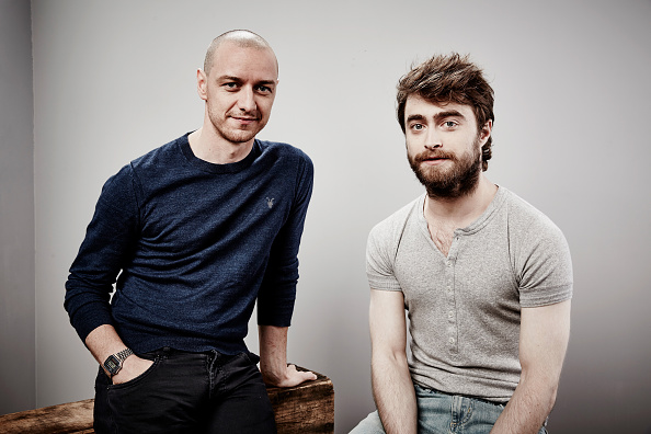 James McAvoy (L) and Daniel Radcliffe at Comic-Con International 2015 in San Diego on July 11, 2015.
