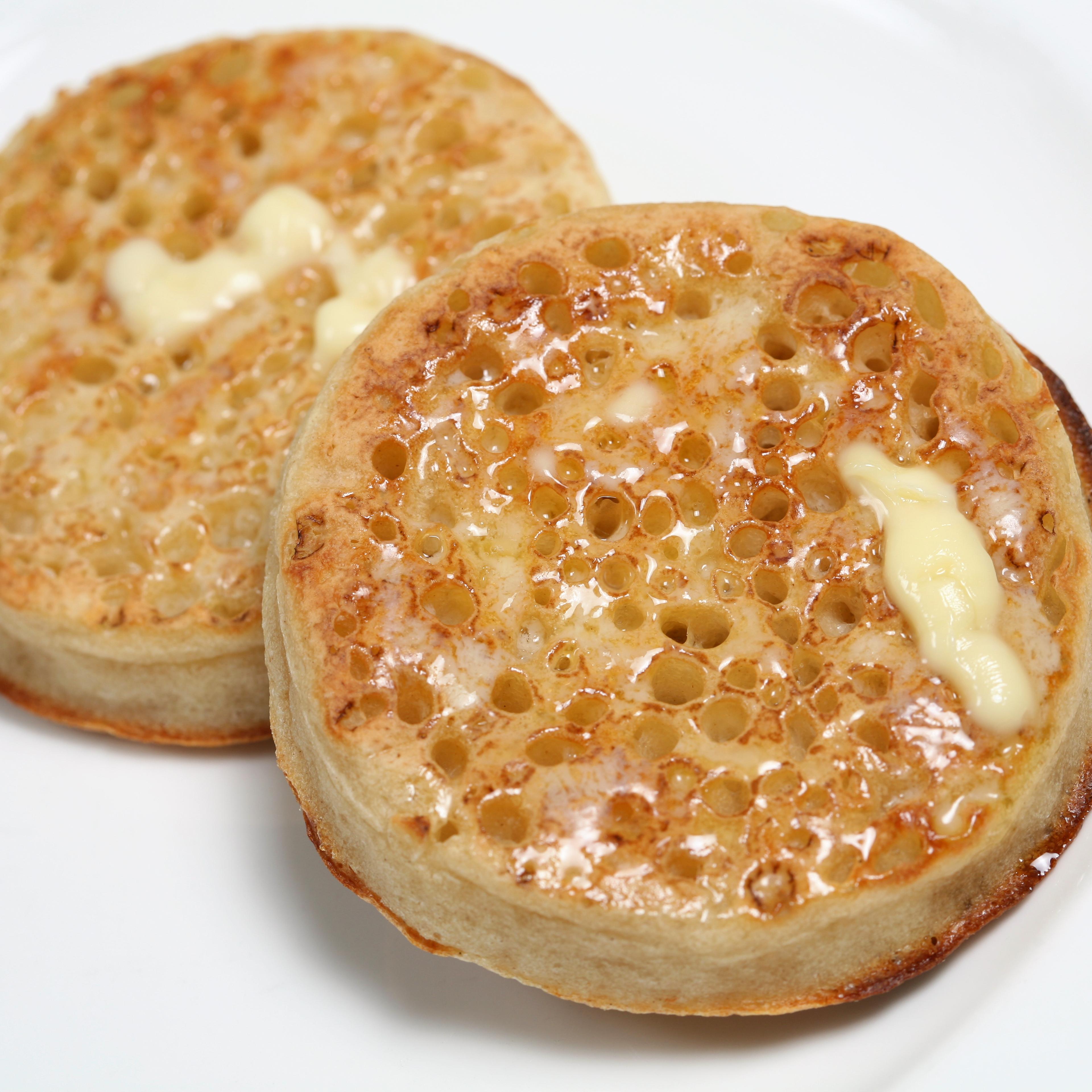 Buttered Crumpets