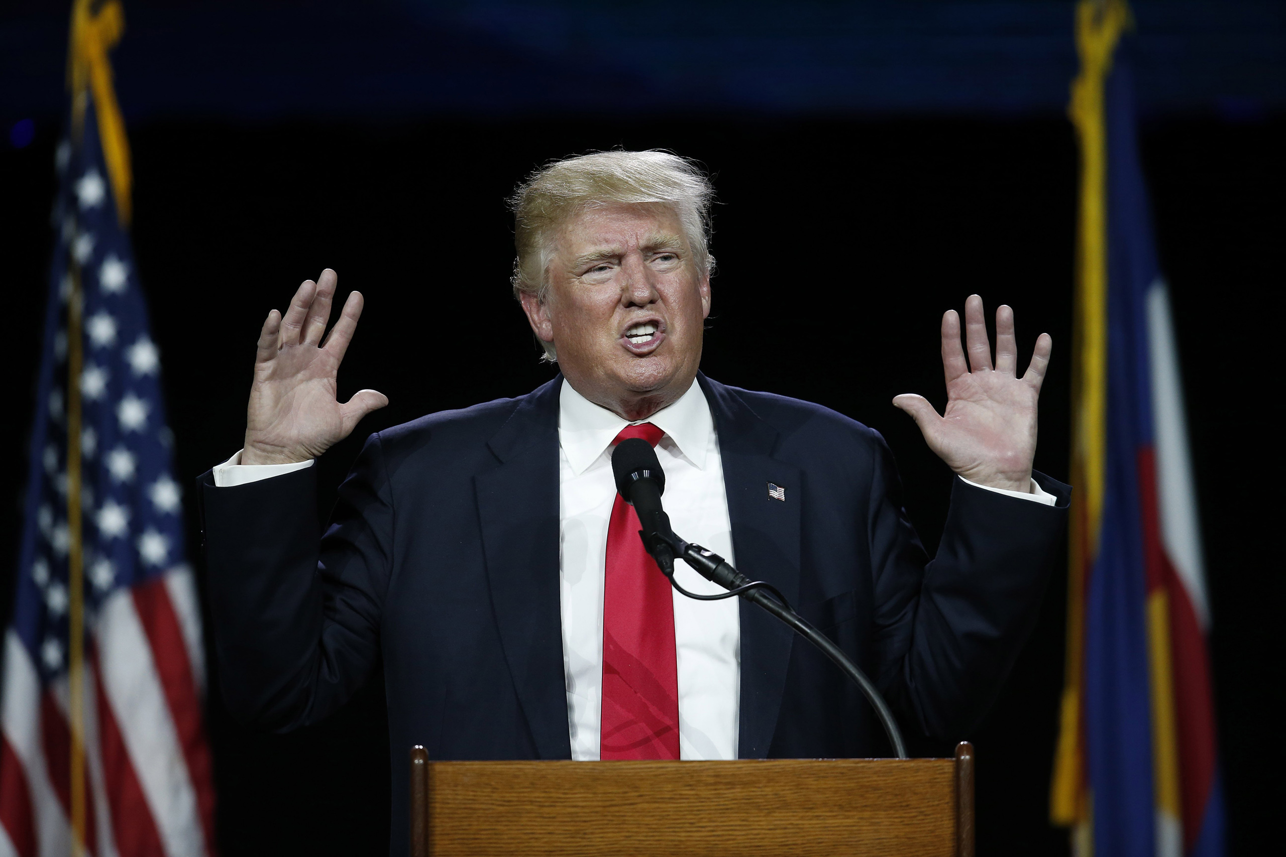 Donald Trump speaks during the opening session of the Western Conservative Summit in Denver, CO, July 1, 2016.