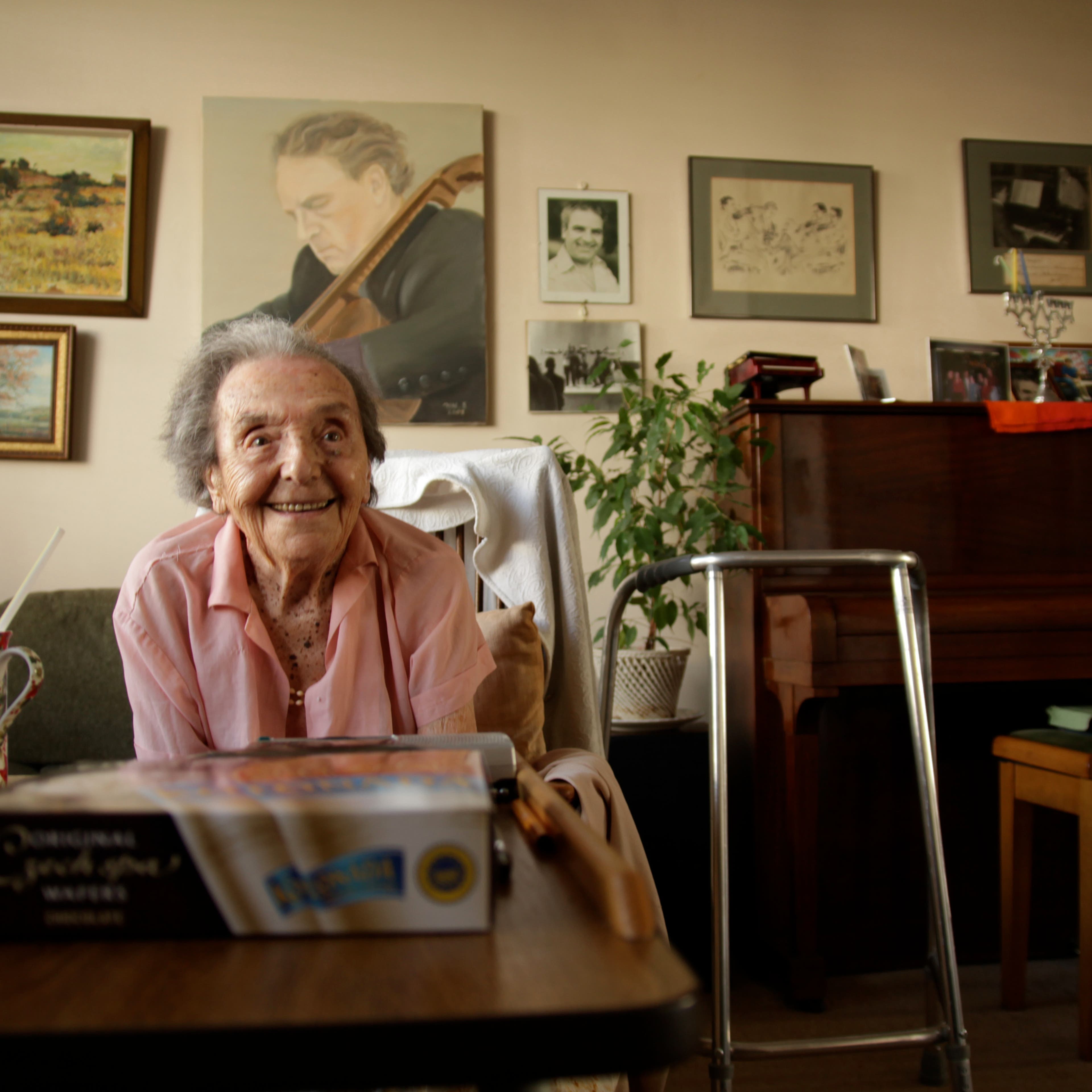 Alice Herz-Sommer, believed to be the oldest-known survivor of the Holocaust, who died in London on Sunday morning at the age of 110, in July 2010.
