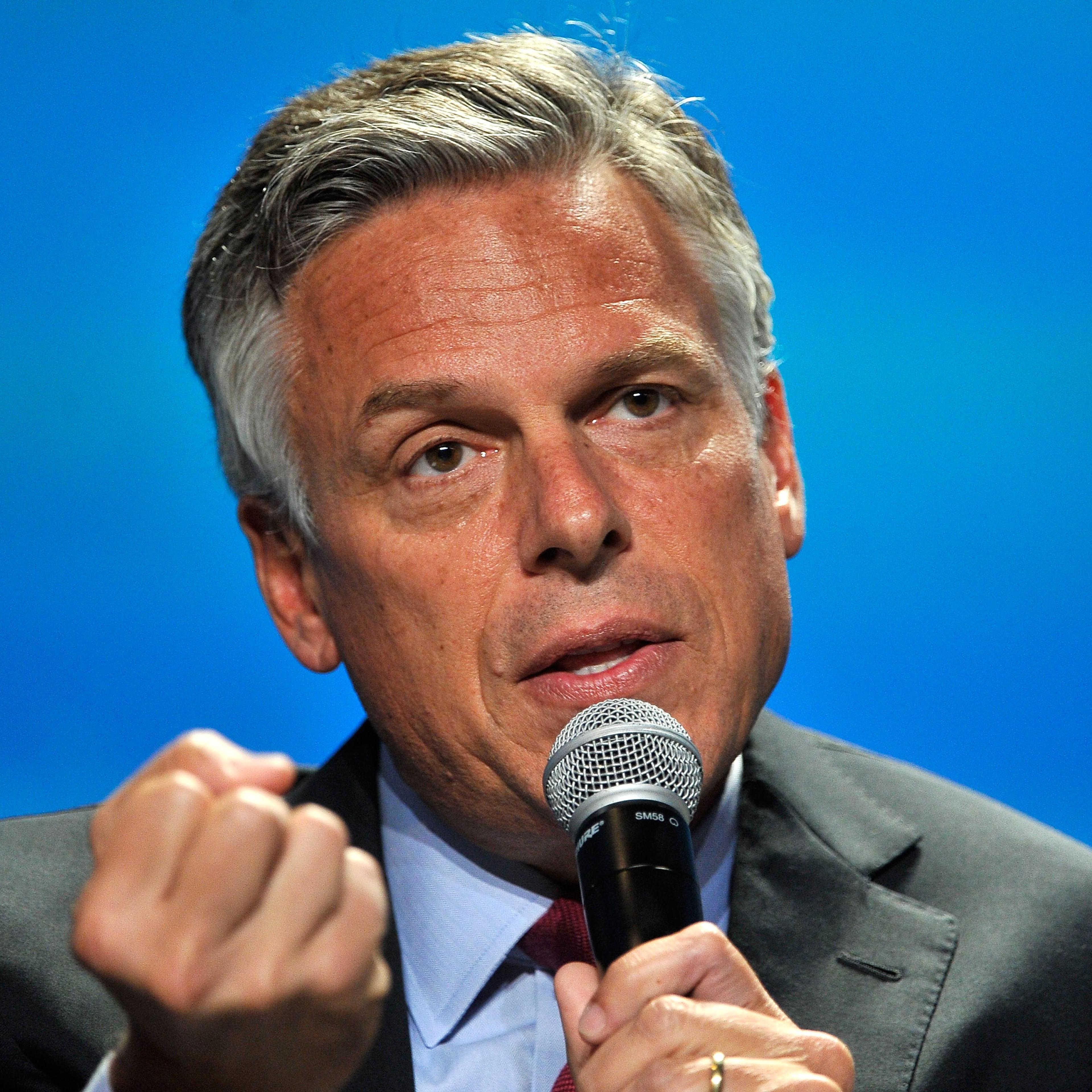 Former Utah Gov. Jon Huntsman Jr. speaks at the National Clean Energy Summit 7.0 at the Mandalay Bay Convention Center in Las Vegas on Sept. 4, 2014.