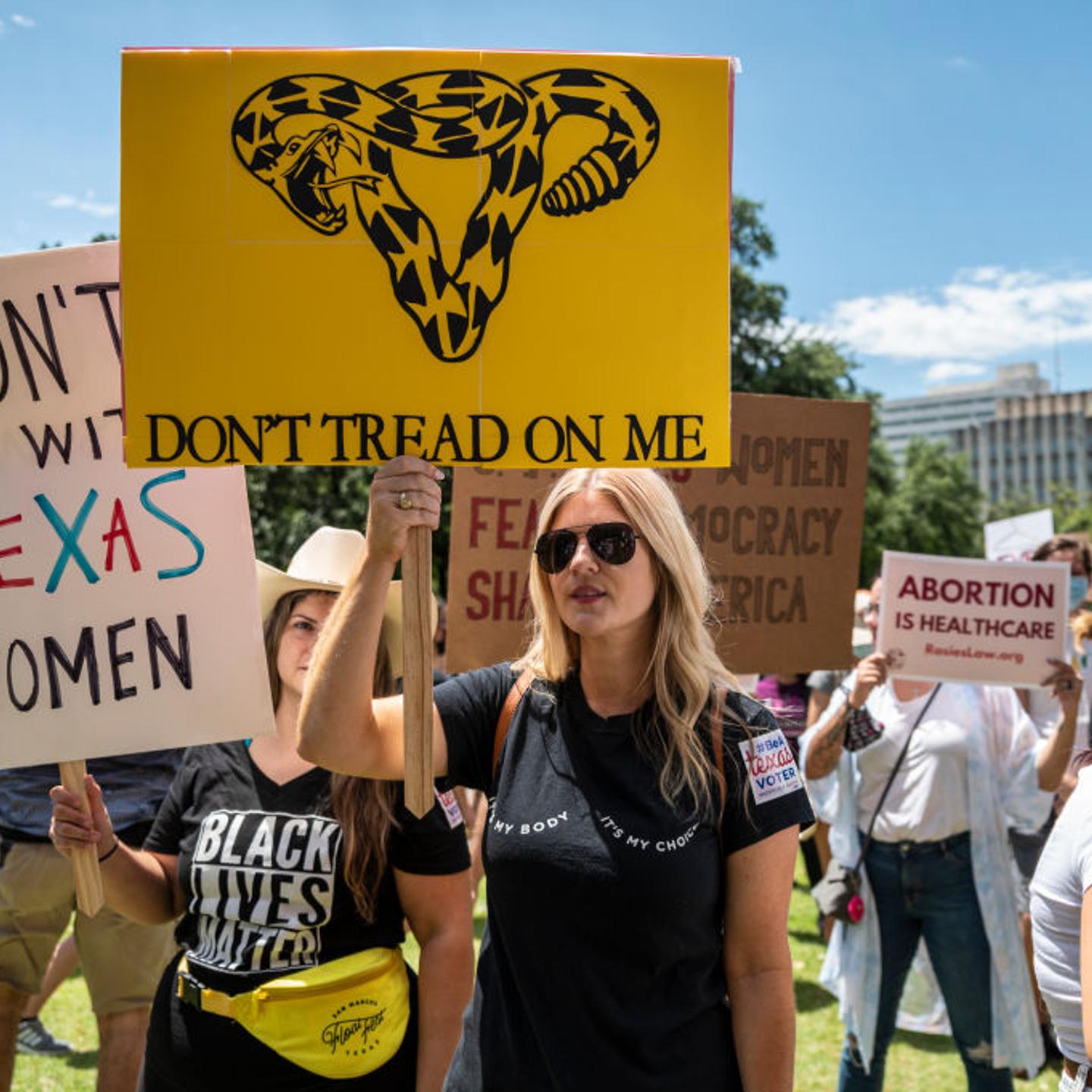 Protestors Rally Against Restrictive New Texas Abortion Law In Austin