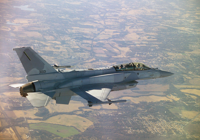 Lockheed Martin's F-16V fighter jet. 