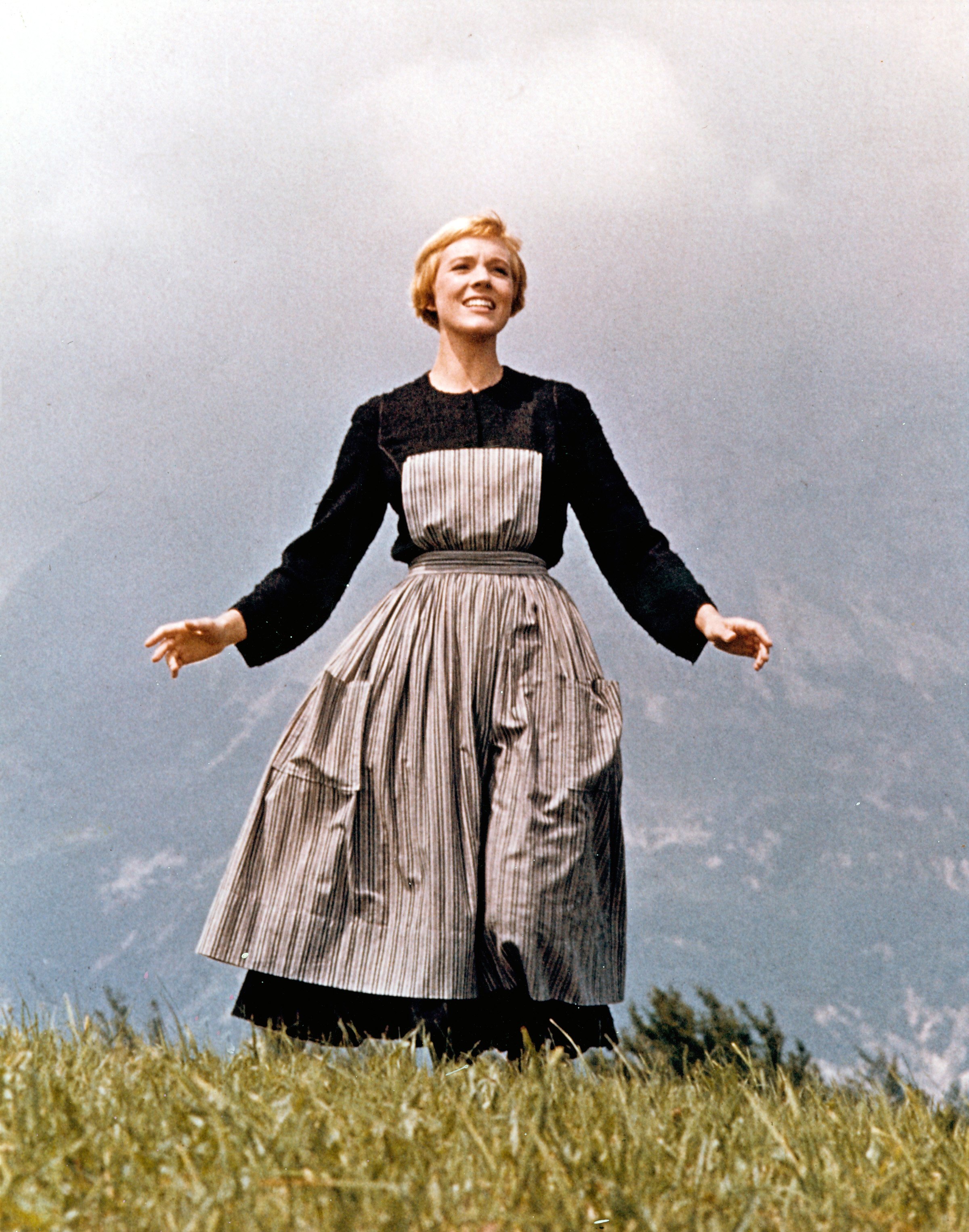 julie andrews sound of music blue dress Sound of Music Blue Dress Print | 5x7 Watercolor Print | Old Hollywood Dress  | Julie Andrews | Sound of Music Costume Illustration Wall Art