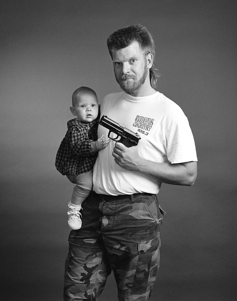 Mike, father and gun owner. "It's my constitutional right to own a gun and protect my family."  