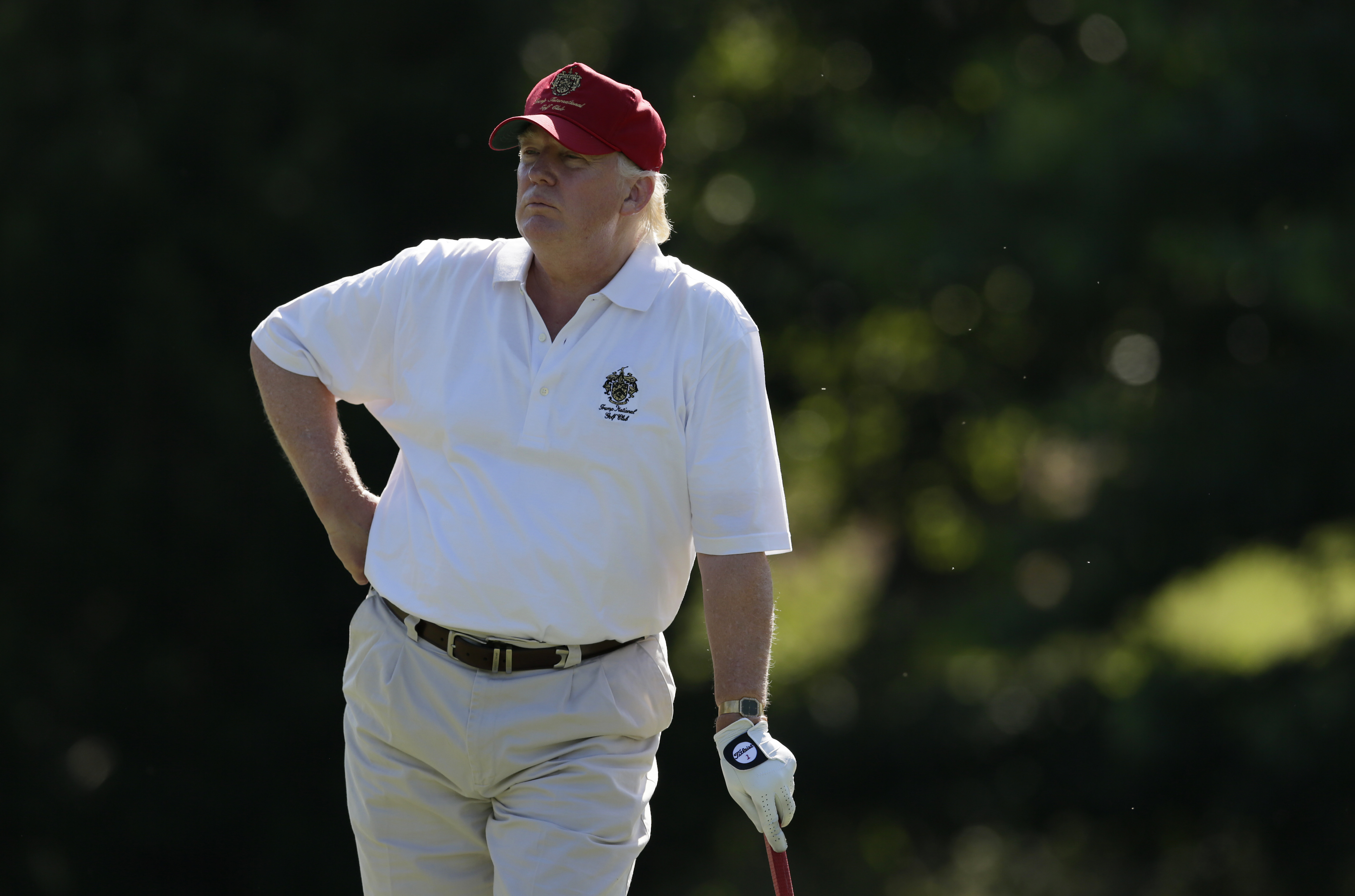 Donald Trump during a pro-am round of the AT&T National golf tournament in Bethesda, Md. on June 27, 2012.