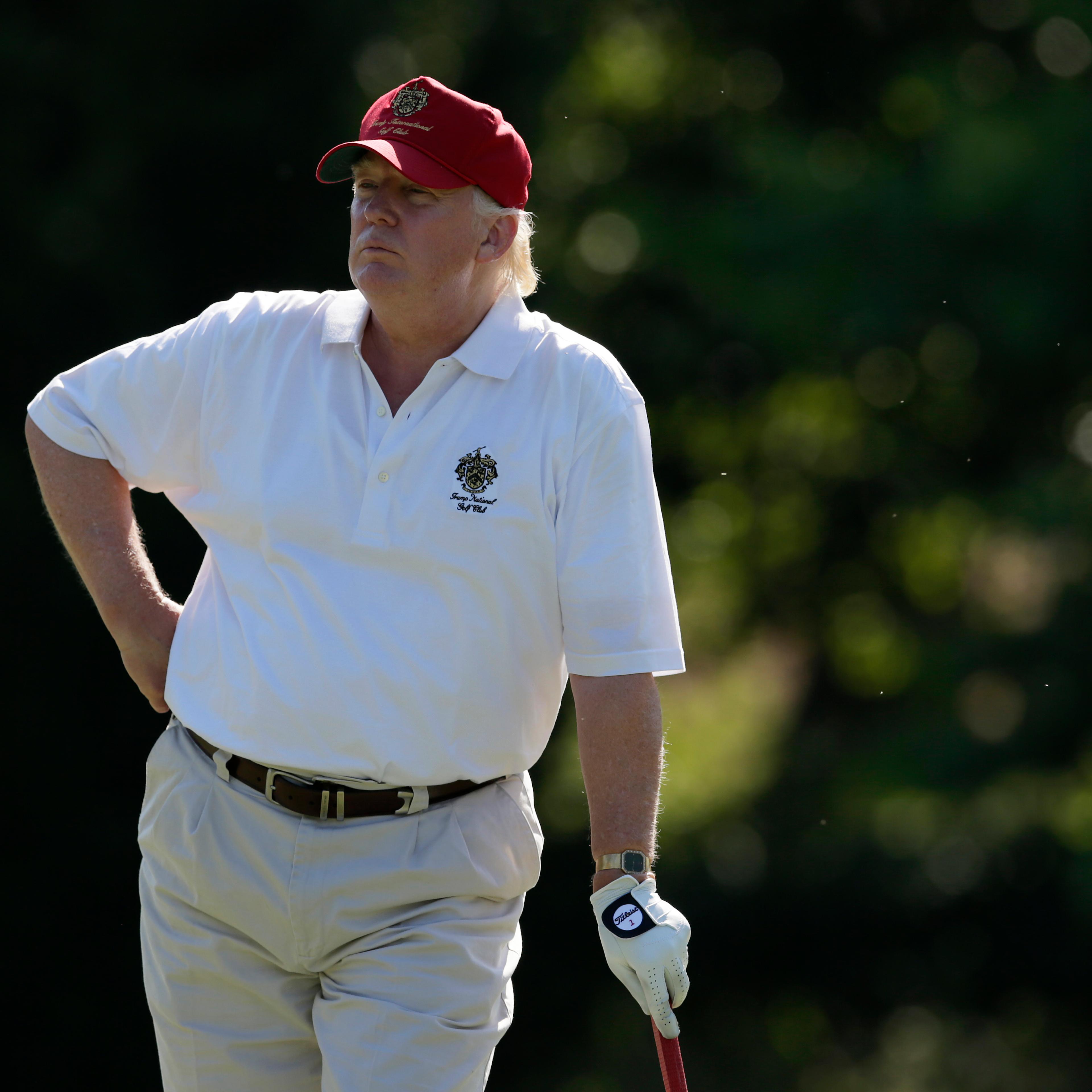 Donald Trump during a pro-am round of the AT&T National golf tournament in Bethesda, Md. on June 27, 2012.