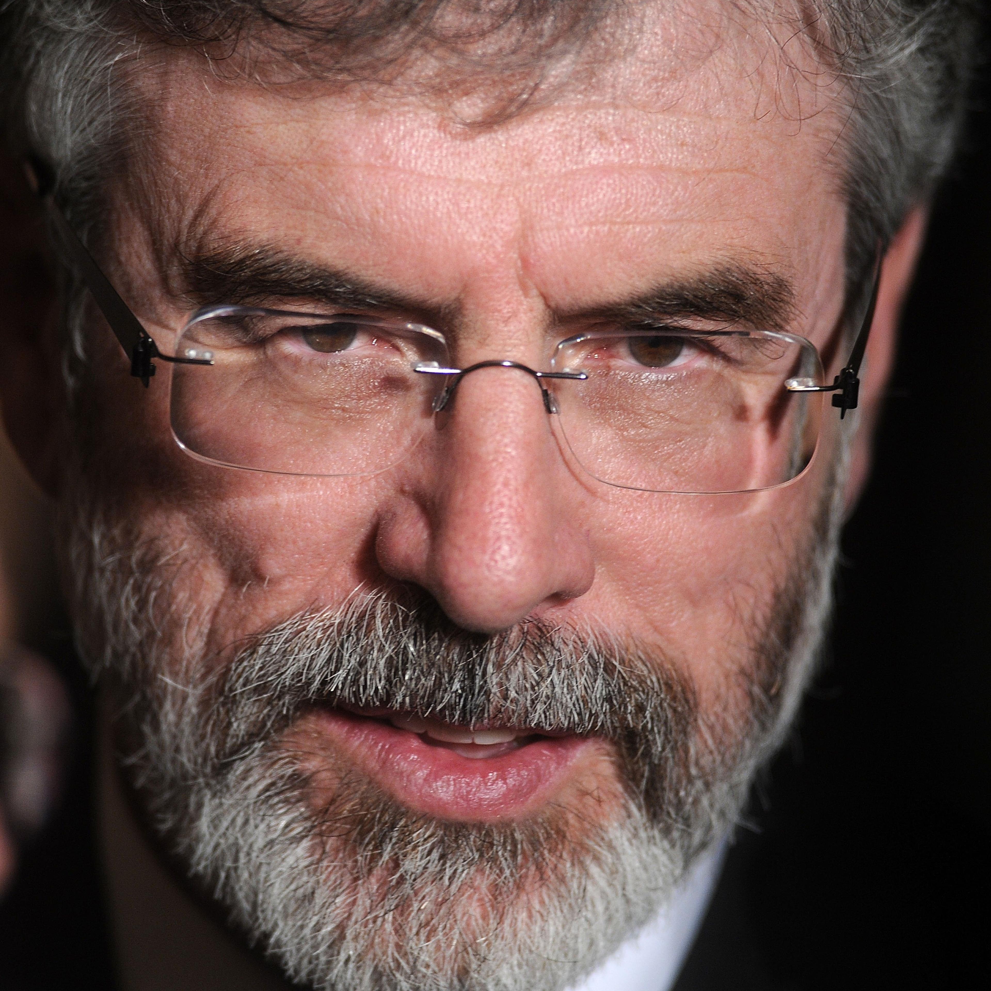 FILE - Sinn Fein Chief Gerry Adams Arrested In 1972 Murder