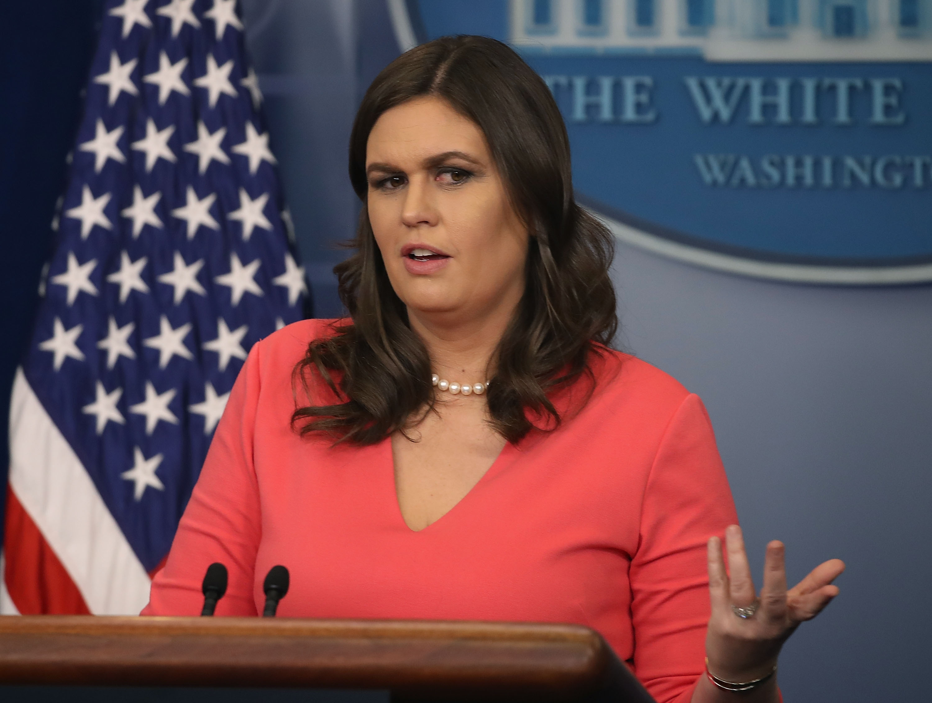 Press Secretary Sarah Huckabee Sanders Holds Briefing At White House